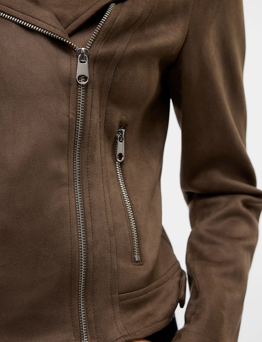 Vero Moda - VMJOSE SHORT FAUX SUEDE JACKET NOOS - vårjackor - chocolate chip - 4
