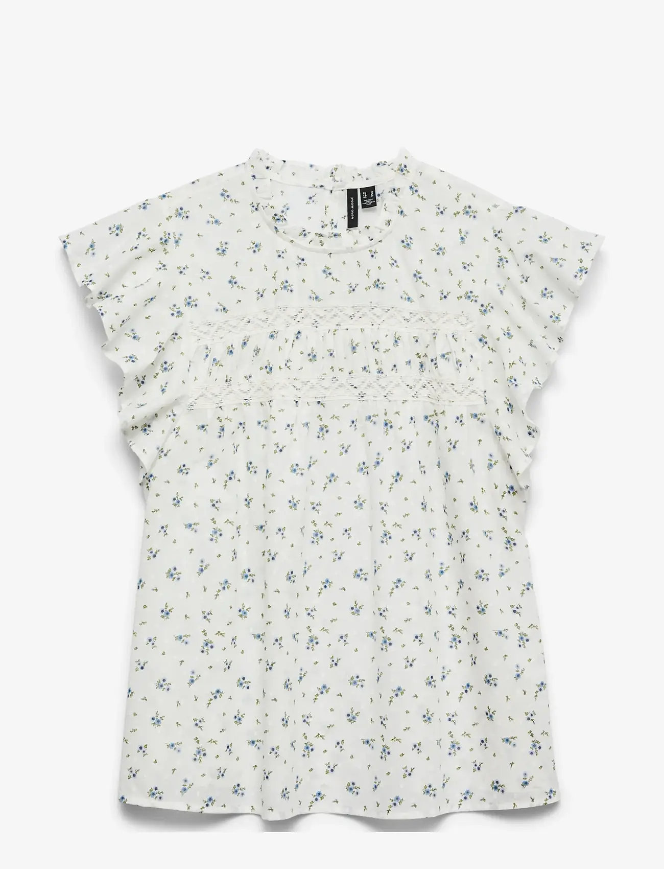 Vero Moda - VMTRINE SL LACE TOP WVN NOOS - Ärmellose blusen - snow white - 1