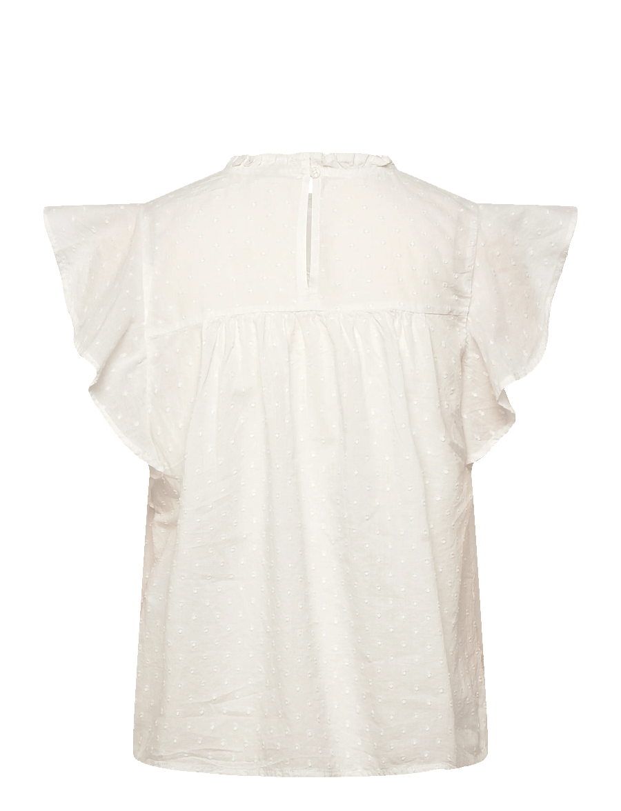 Vero Moda - VMTRINE SL LACE TOP WVN NOOS - Ärmellose blusen - snow white - 2