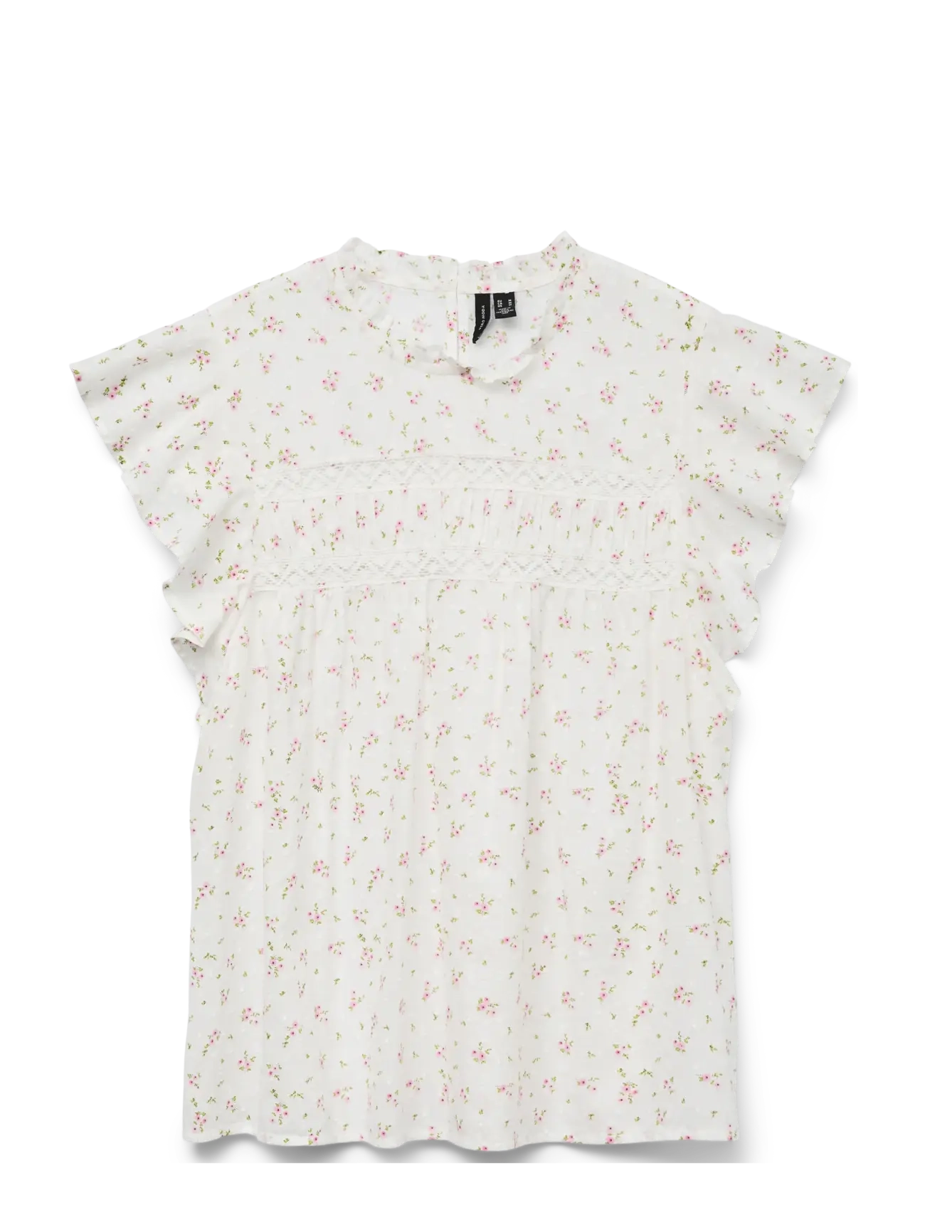 Vero Moda VMTRINE SL LACE TOP WVN NOOS - Vero Moda - SNOW WHITE / white