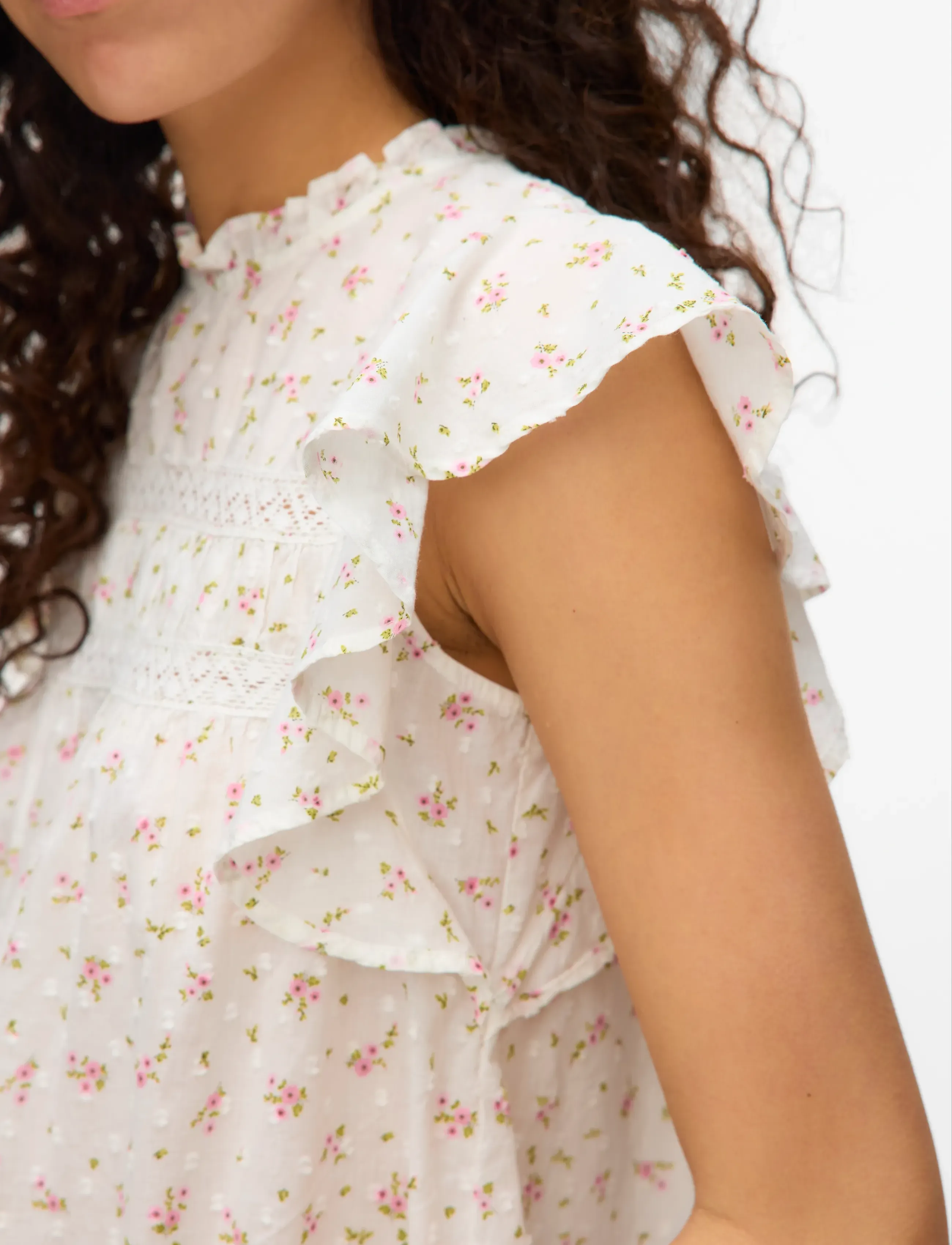 Vero Moda - VMTRINE SL LACE TOP WVN NOOS - Ærmeløse bluser - snow white - 5