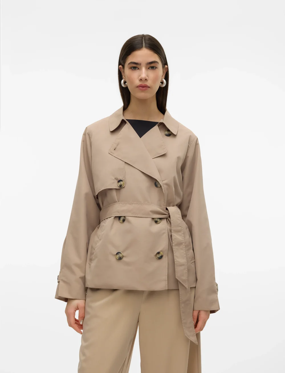 Vero Moda - VMZOA TRENCHCOAT NOOS - trenchcoats - silver mink - 0