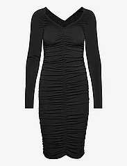 Vero Moda - VMGILSA LS V-NECK CALF DRESS VMA - krótkie sukienki - black - 0