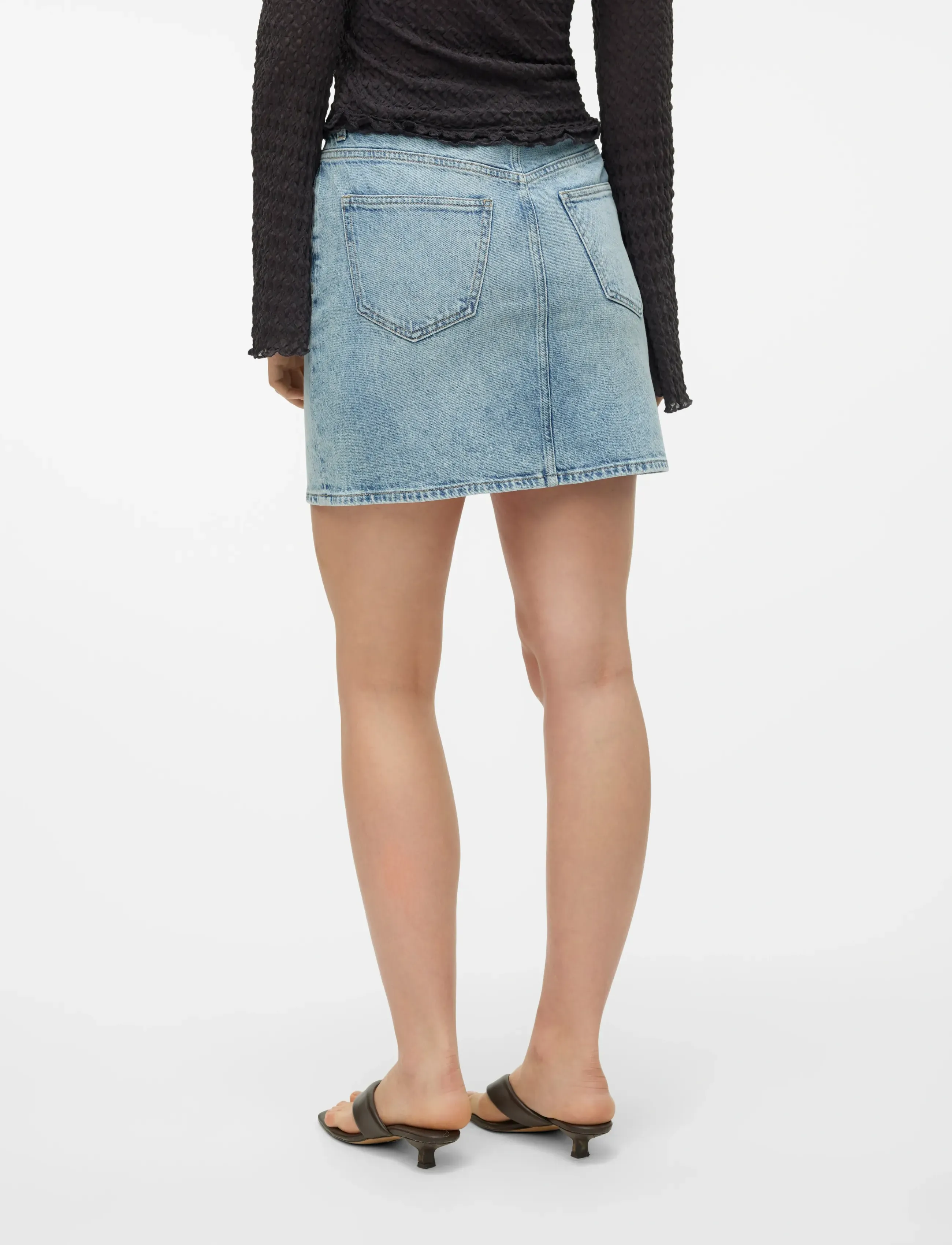 Vero Moda - VMTESSA HR SHORT DNM SKIRT MIX GA NOOS - jupes en jeans - light blue denim - 3