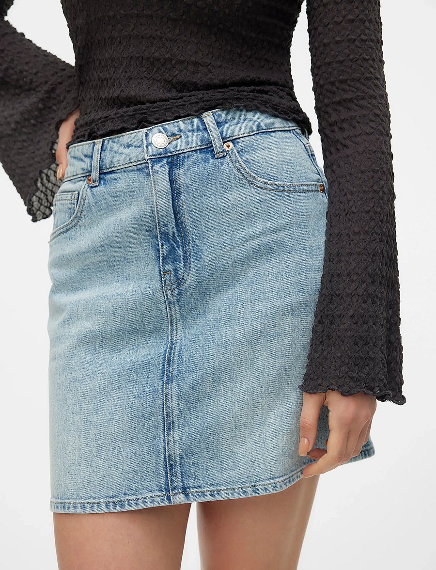 Vero Moda - VMTESSA HR SHORT DNM SKIRT MIX GA NOOS - jupes en jeans - light blue denim - 5