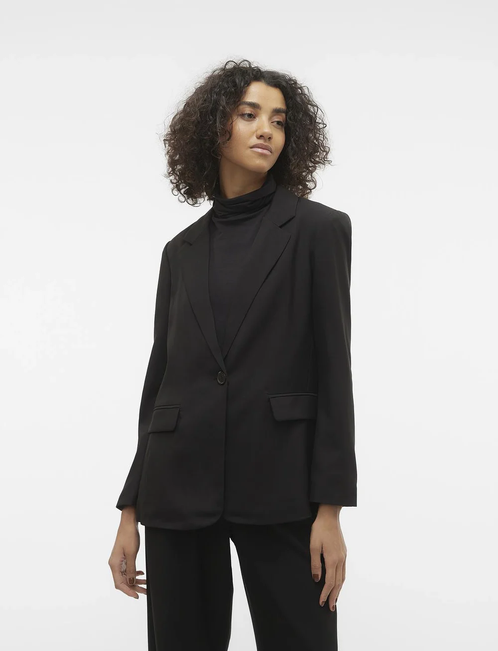 Vero Moda - VMRITA LS LOOSE BLAZER NOOS - einreihige blazer - black - 0