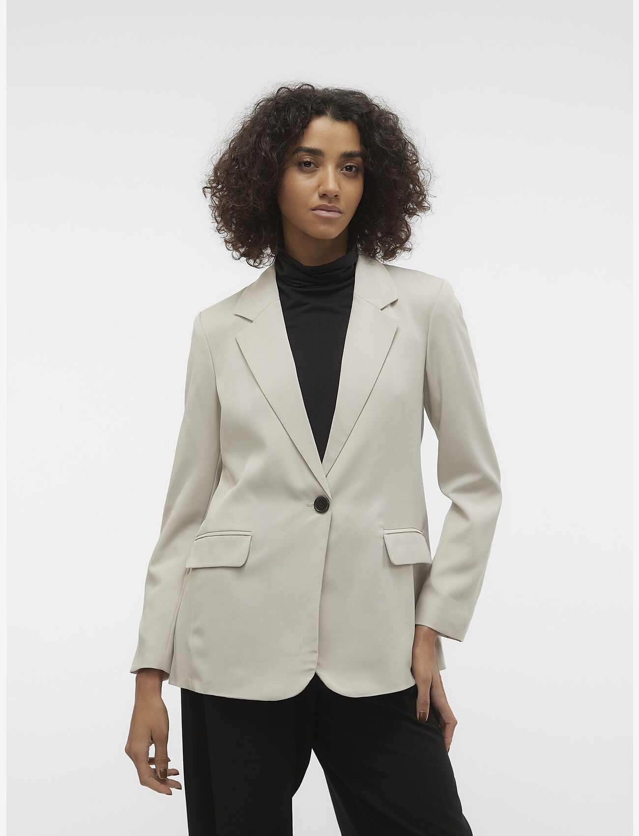 Vero Moda - VMRITA LS LOOSE BLAZER NOOS - silver lining - 0