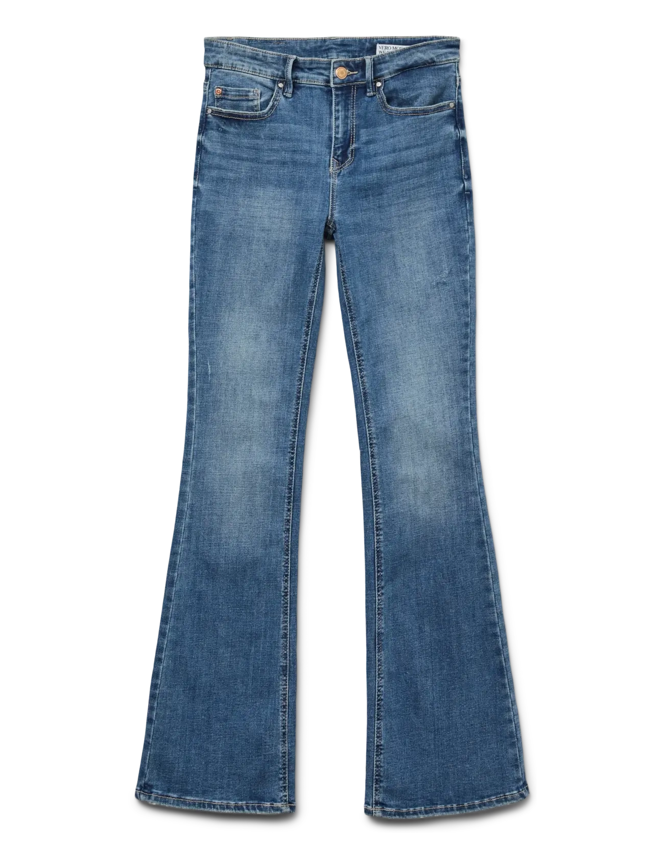 Vero Moda VMFLASH MR FLARED JEANS LI347 GA NOOS - Tøj - MEDIUM BLUE DENIM / blue