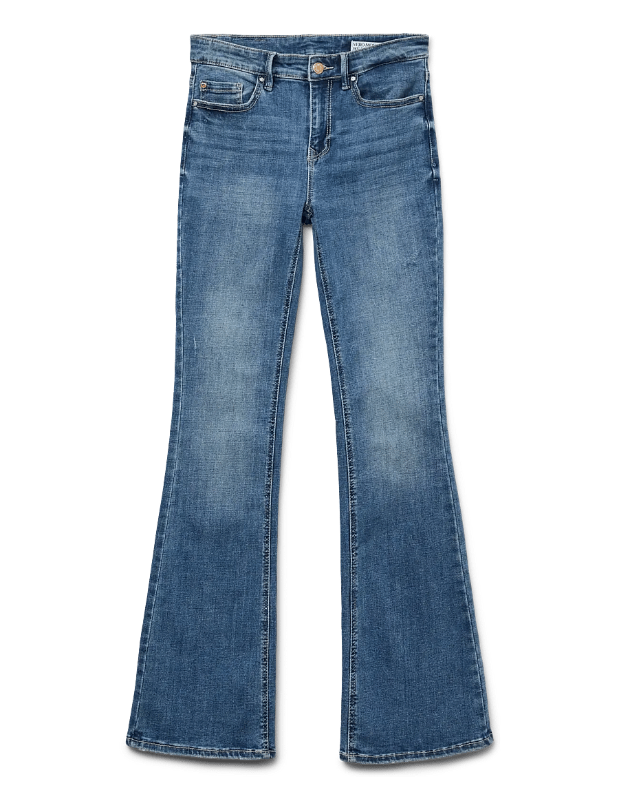Vero Moda - VMFLASH MR FLARED JEANS LI347 GA NOOS - flared jeans - medium blue denim - 1