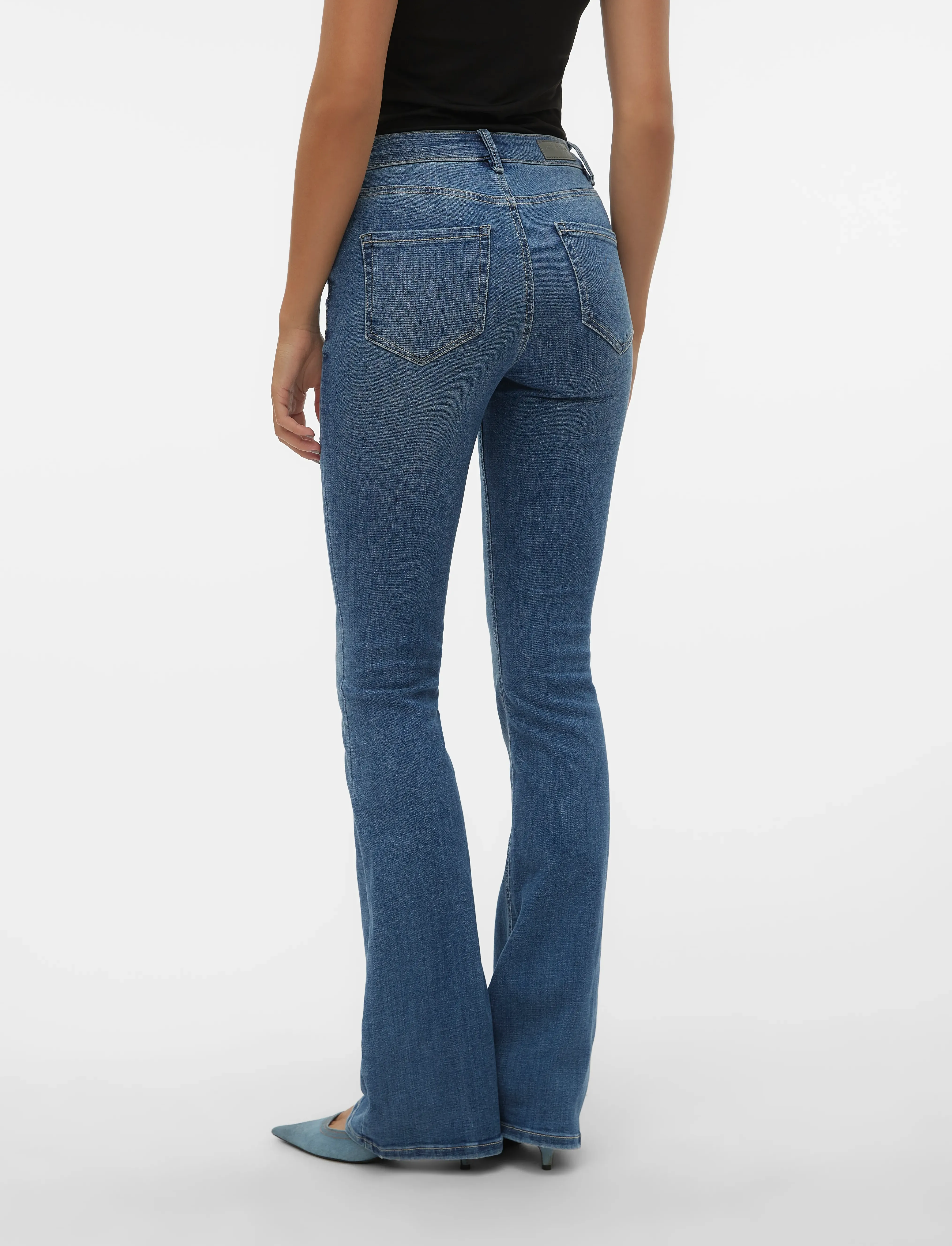 Vero Moda - VMFLASH MR FLARED JEANS LI347 GA NOOS - flared jeans - medium blue denim - 2