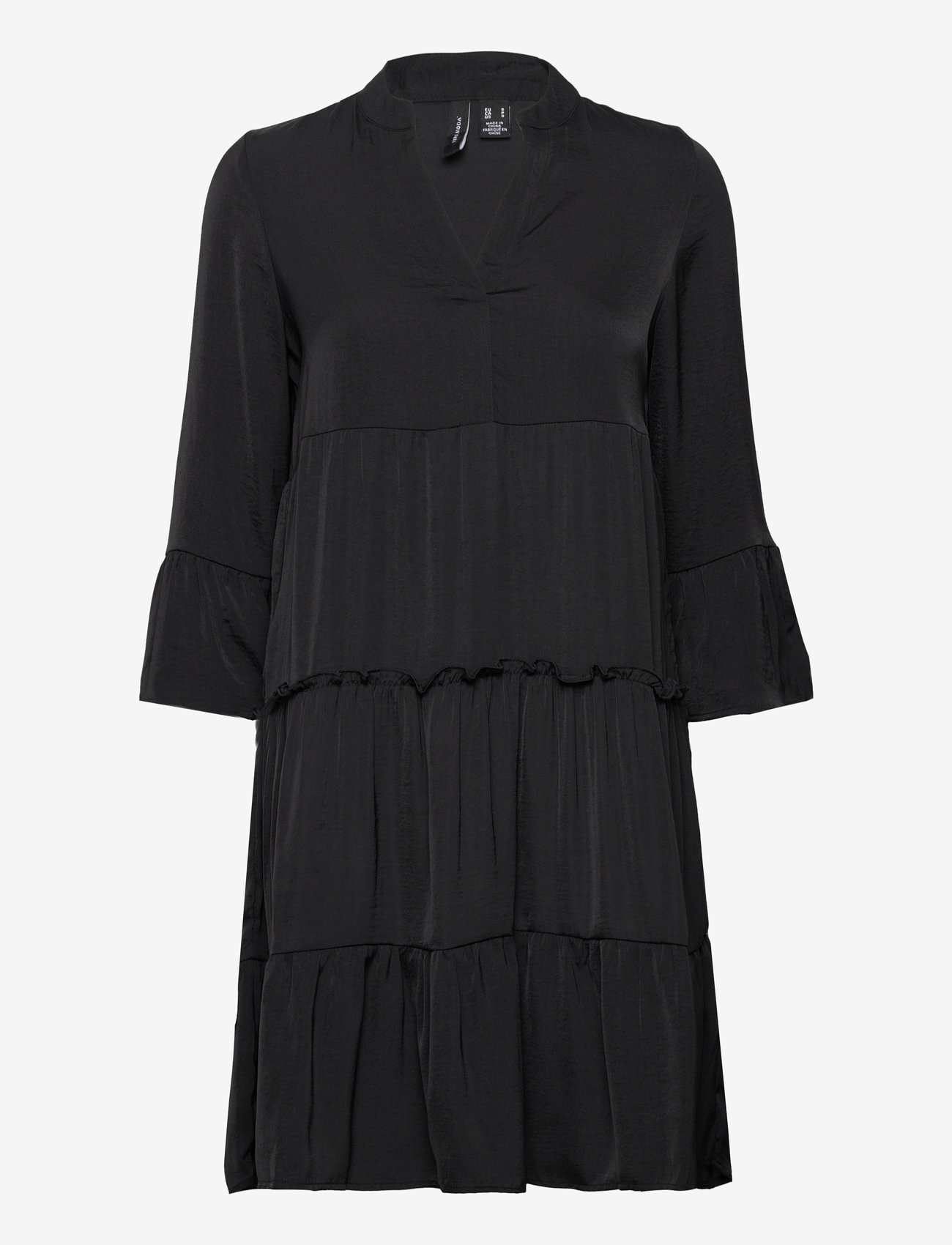 Vero Moda - VMKATRINE 3/4 SHORT DRESS WVN GA - minikleidid - black - 1