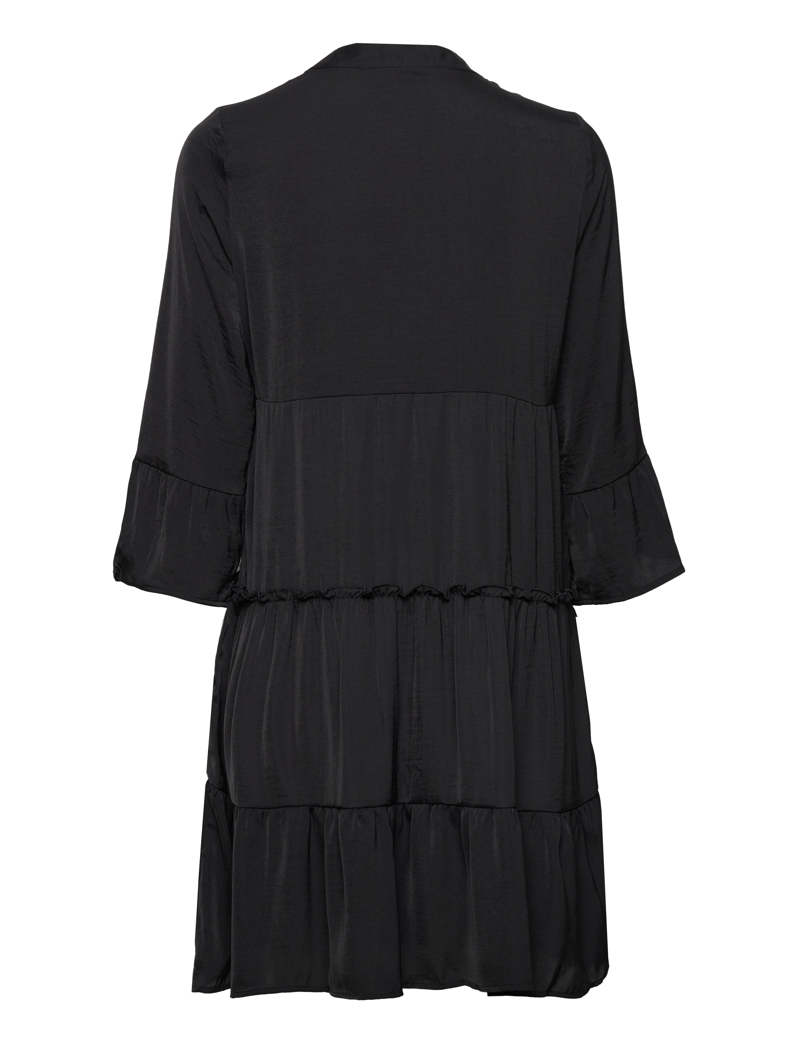 Vero Moda - VMKATRINE 3/4 SHORT DRESS WVN GA - korta klänningar - black - 2