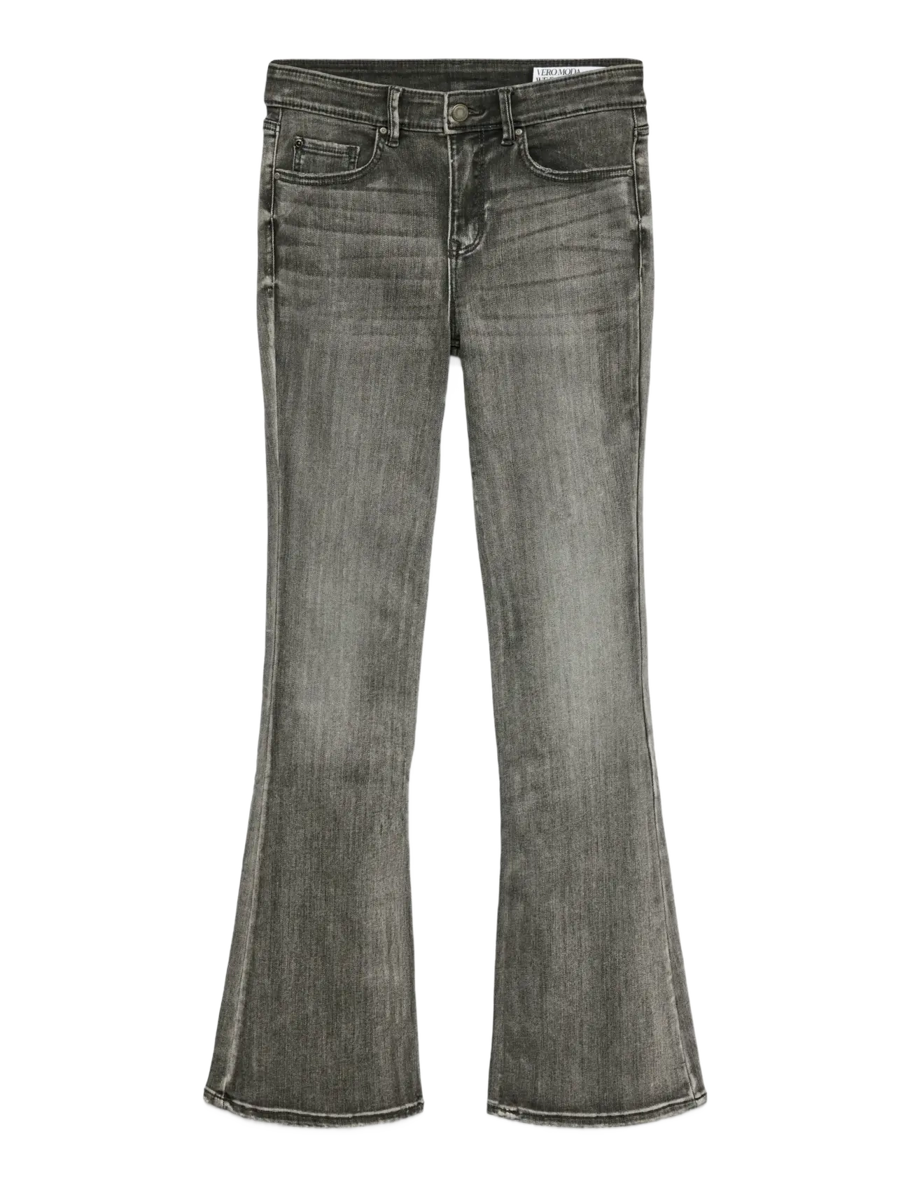 Vero Moda VMFLASH MR FLARED JEANS LI213 GA NOOS - Tøj - MEDIUM GREY DENIM / grey