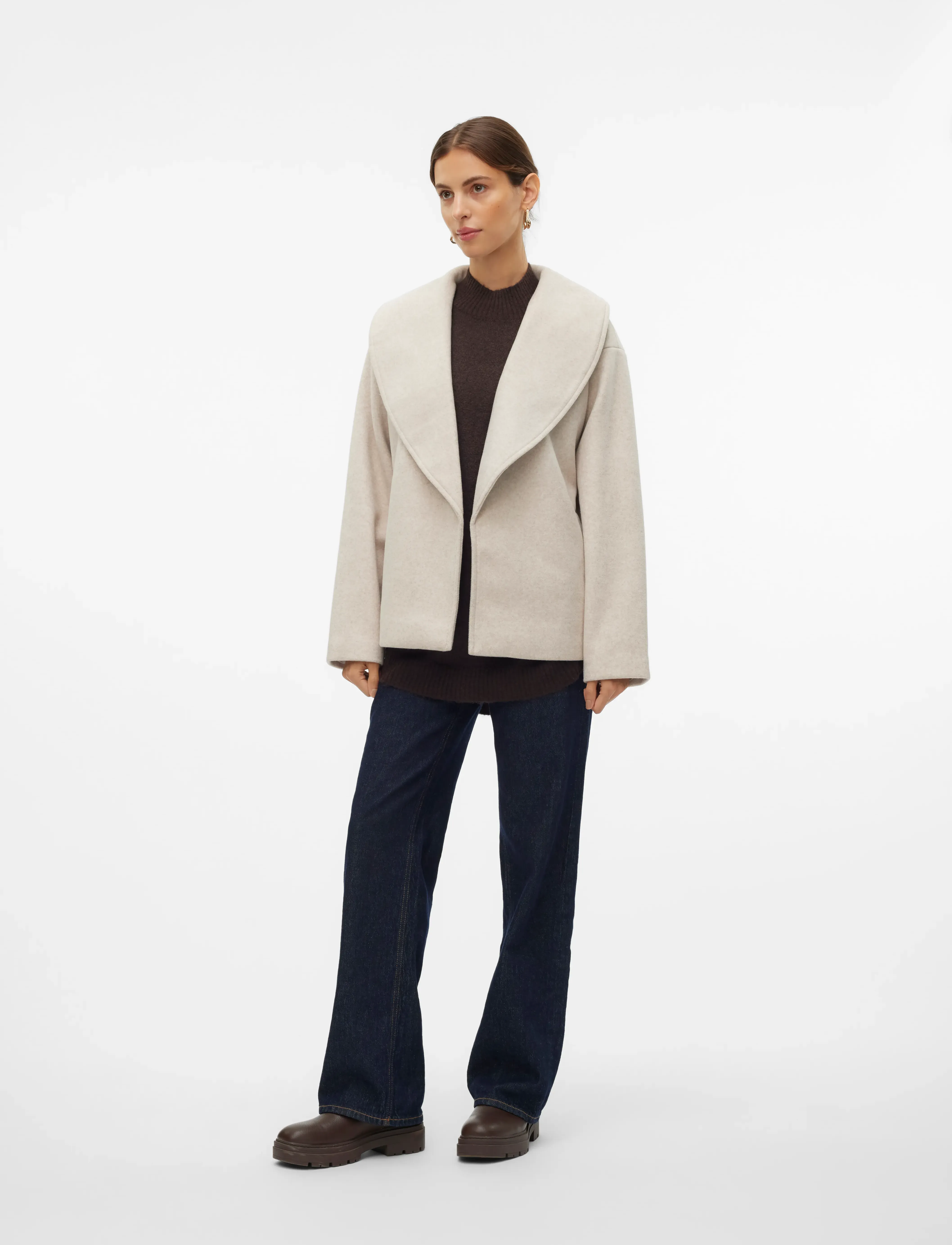Vero Moda - VMANNE BERGEN JACKET LCS - ulkovaatteet - oatmeal - 3