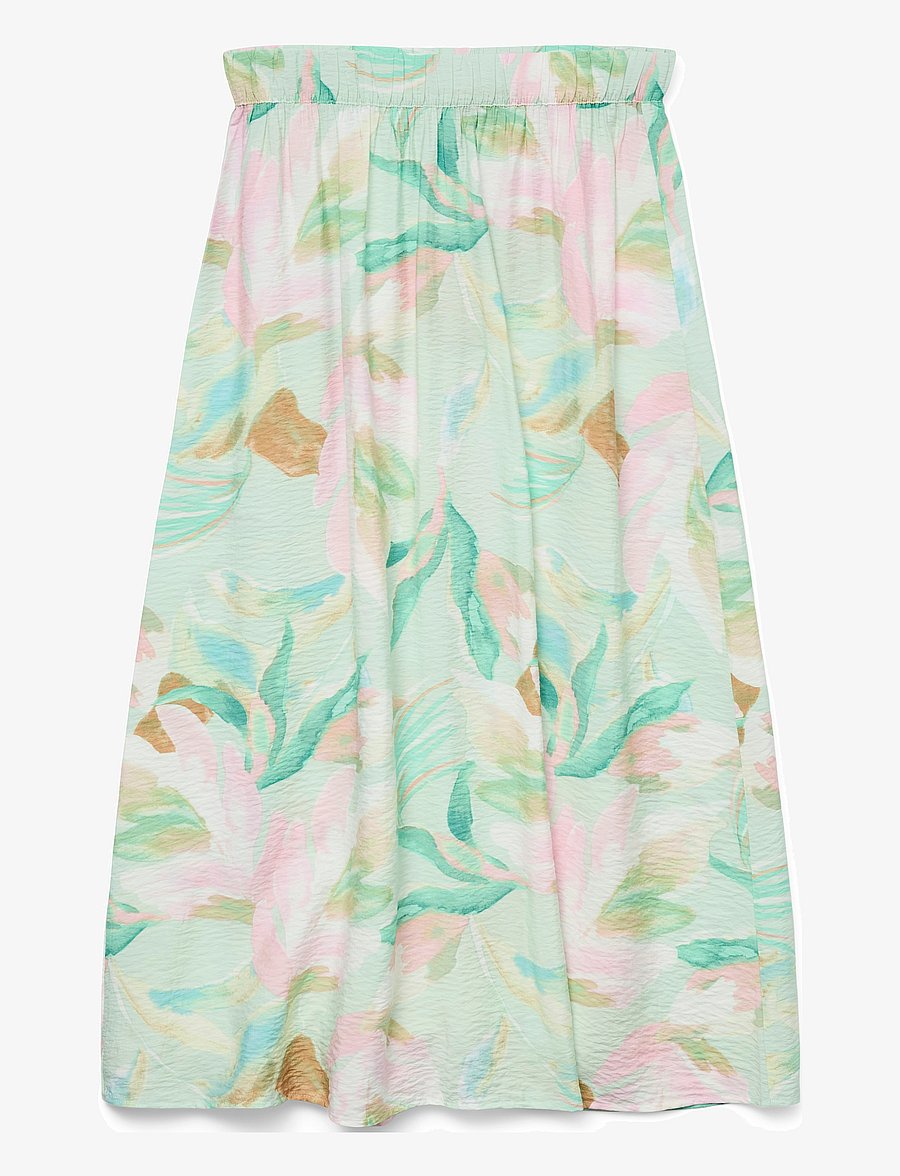 Vero Moda - VMJOSIE 7/8 SKIRT WVN GA - midi nederdele - birds egg green - 0
