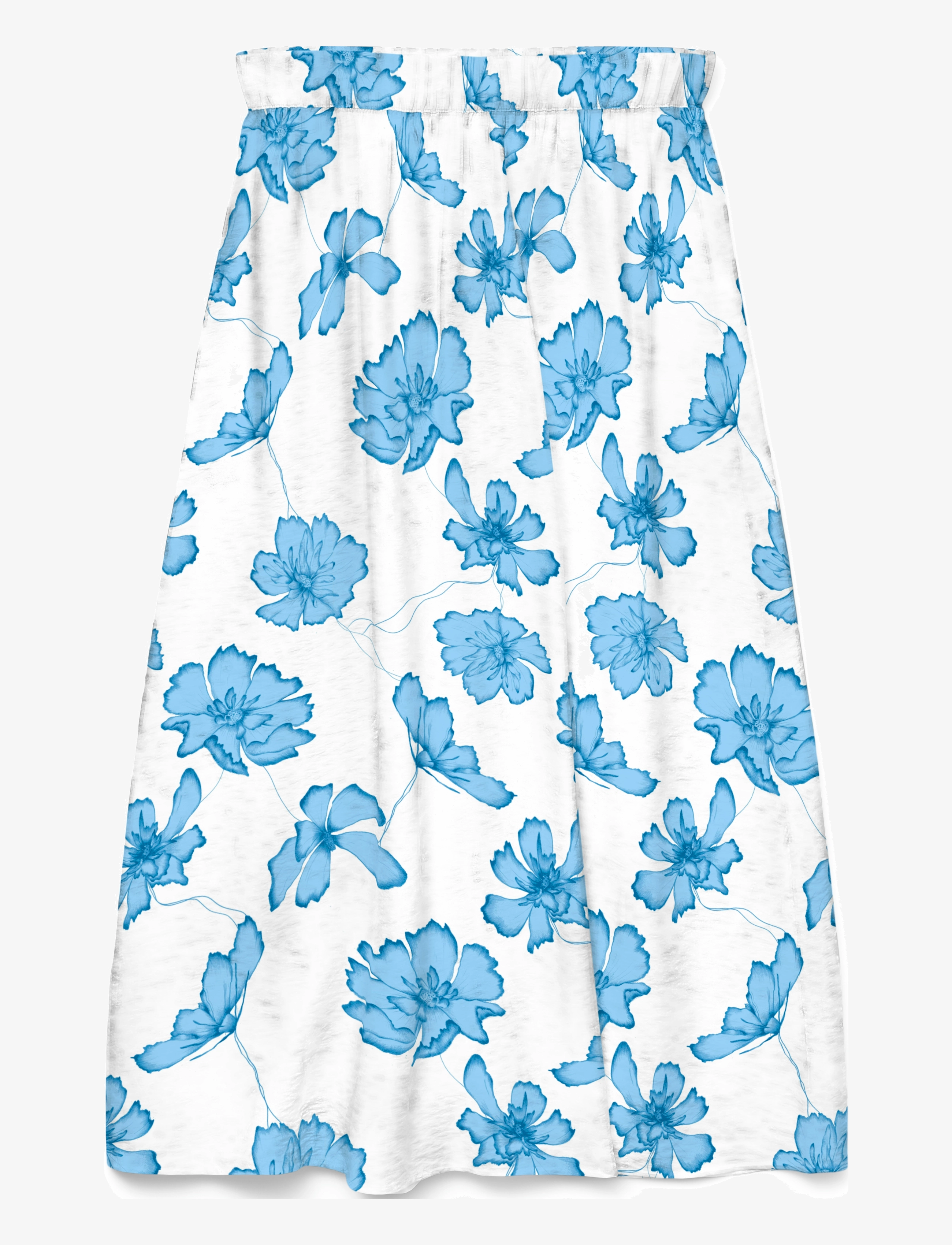 Vero Moda VMJOSIE 7/8 SKIRT WVN GA - Nederdele - SNOW WHITE / multi