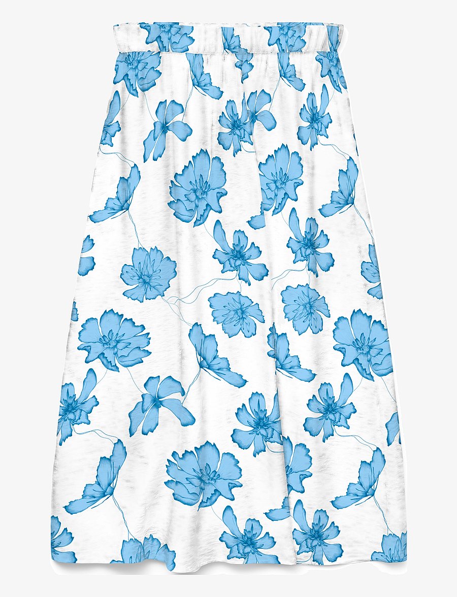 Vero Moda - VMJOSIE 7/8 SKIRT WVN GA - midi skirts - snow white - 0