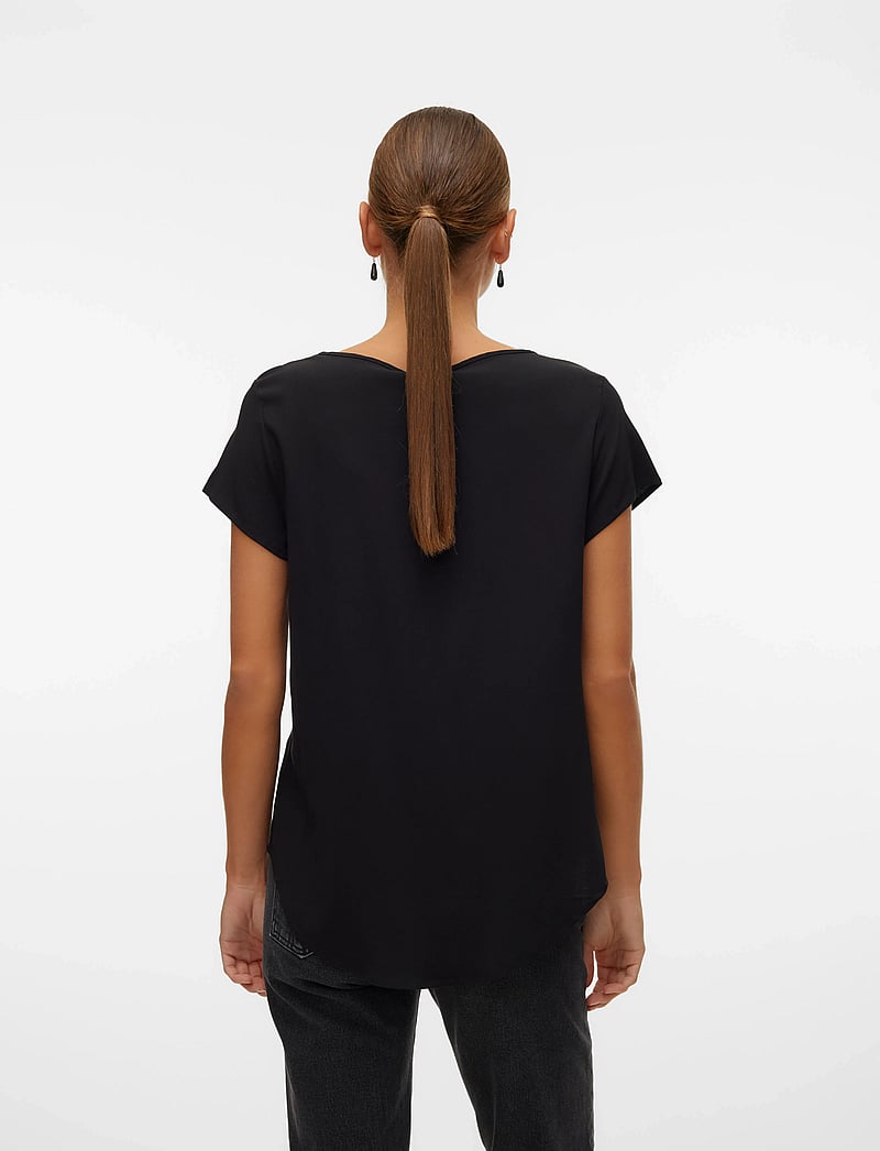 Vero Moda - VMBELLA SS TOP WVN NOOS - t-shirts - black - 2