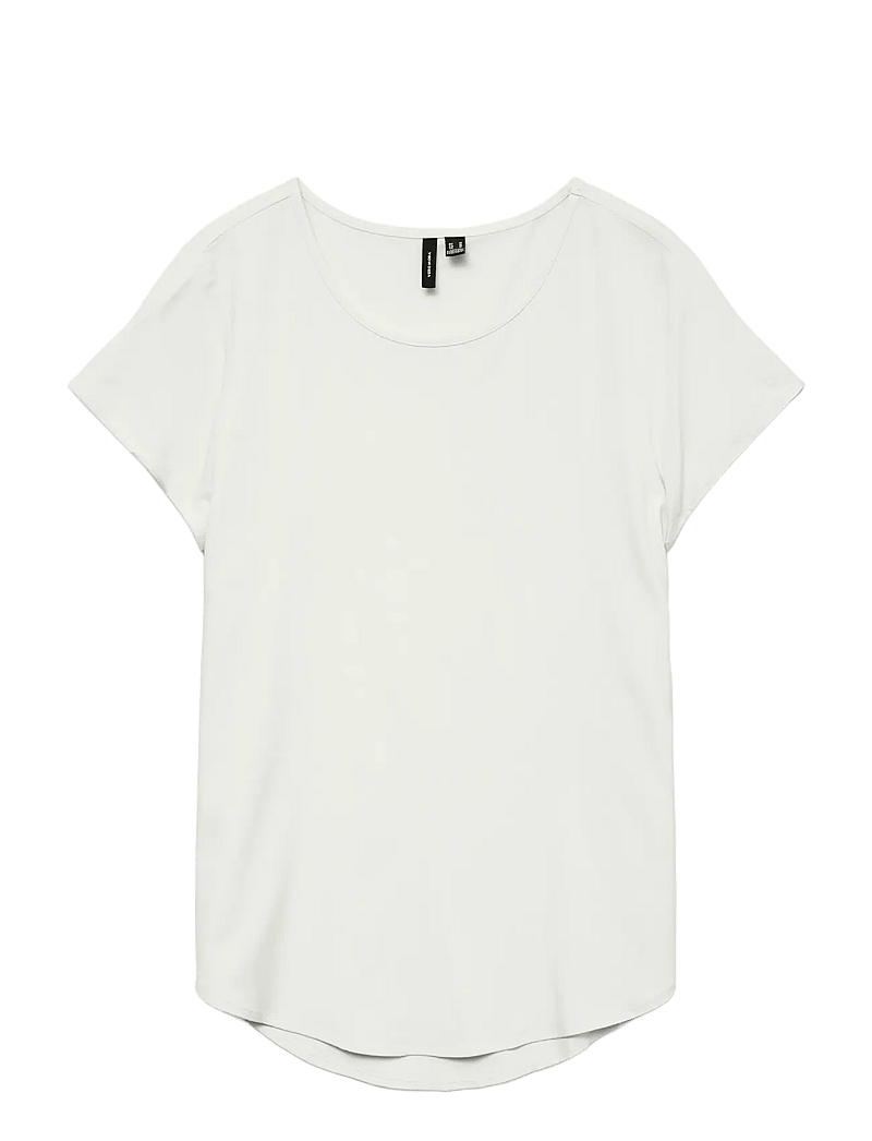 Vero Moda - VMBELLA SS TOP WVN NOOS - t-shirts - snow white - 1