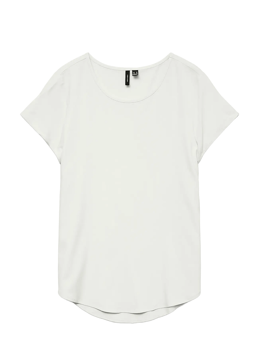 Vero Moda - VMBELLA SS TOP WVN NOOS - t-shirts - snow white - 1