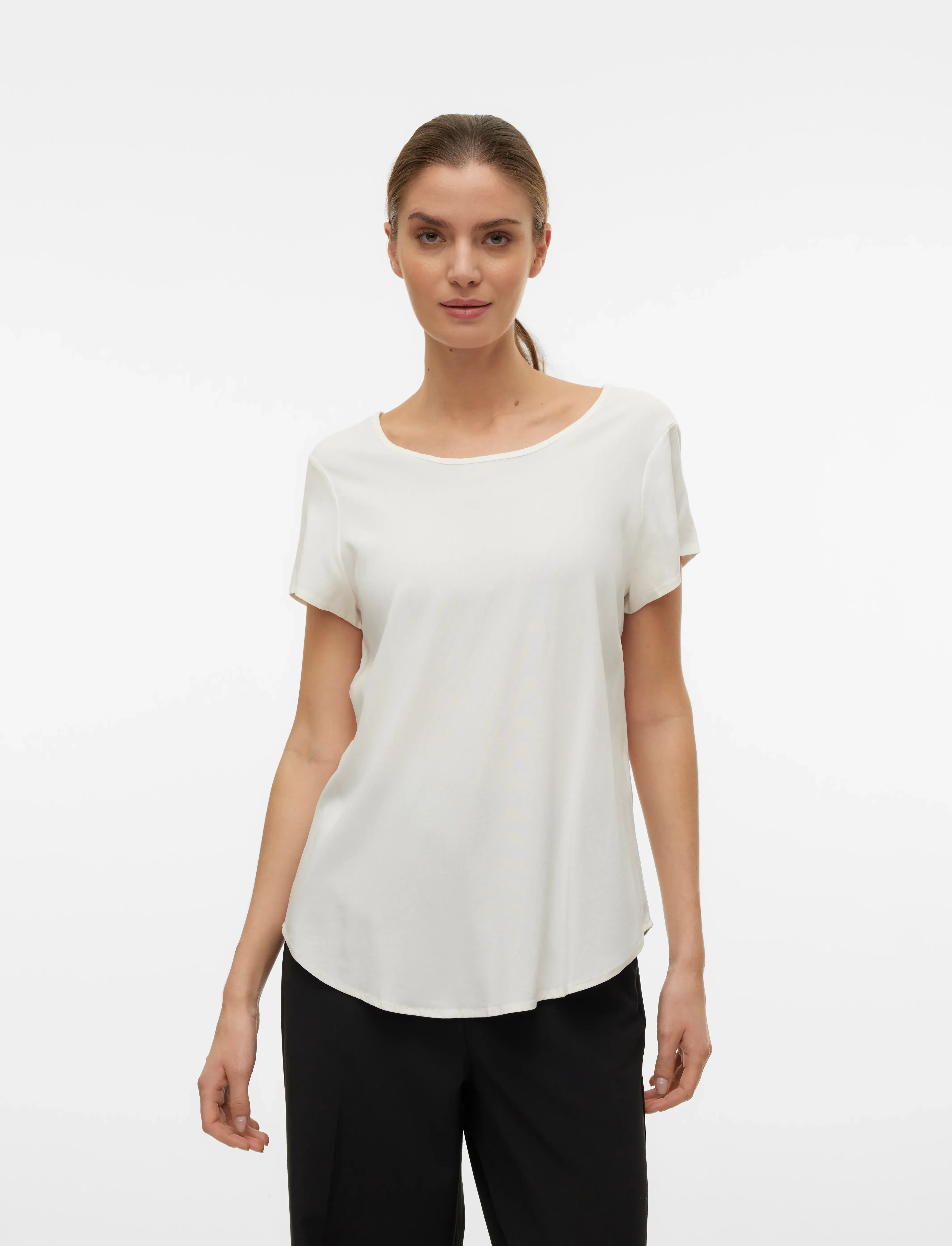 Vero Moda Vmbella Ss Top Wvn Noos, Kvinder, Kortærmet Top, Hvid, Str: M