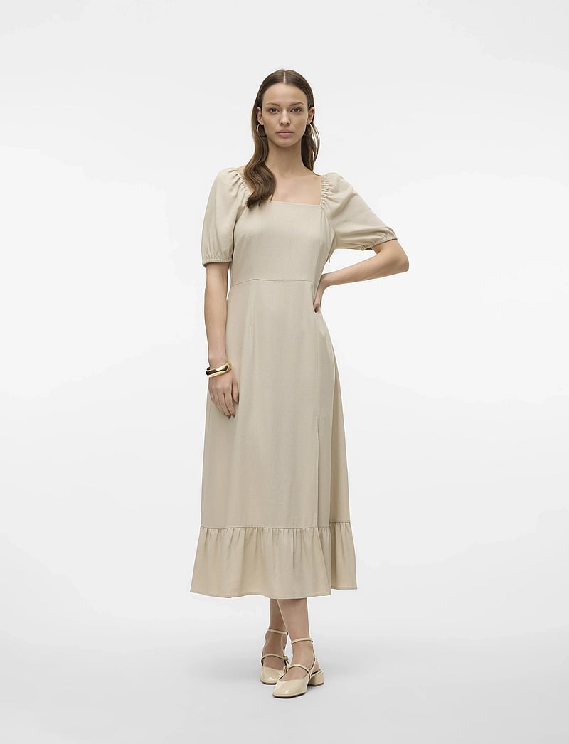 Vero Moda Vmmymilo Ss 7/8 Dress Wvn Ga midi dresses shop at Booztlet Vero Moda Vmmymilo Ss 7/8 Dress Wvn Ga midi dresses shop at Booztlet