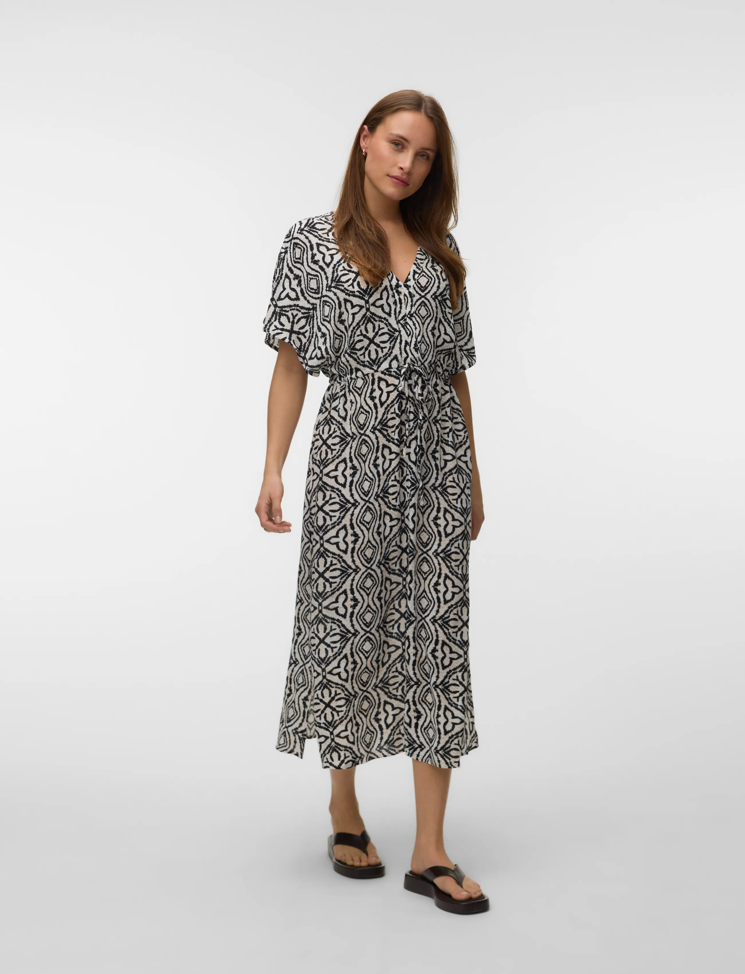 Vero Moda Vmmenny Ss 7/8 Kaftan Wvn Ga, Kvinder, 7/8 Kaftan, Sort, Str: S