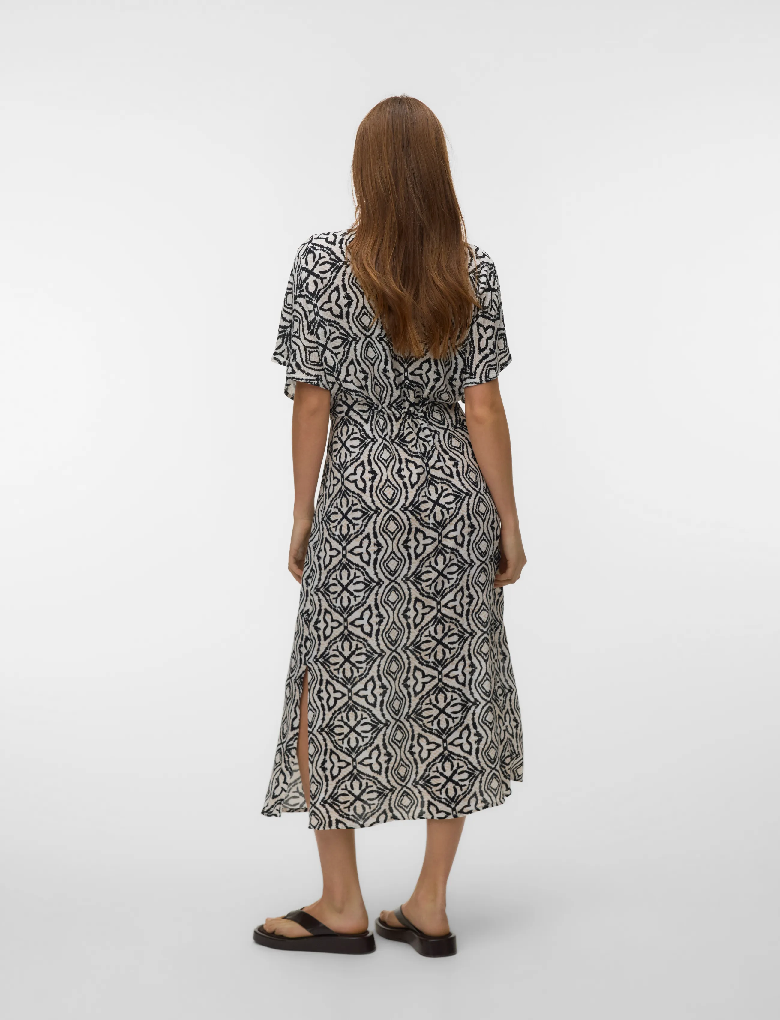 Vero Moda - VMMENNY SS 7/8 KAFTAN WVN GA - sommerkjoler - birch - 2