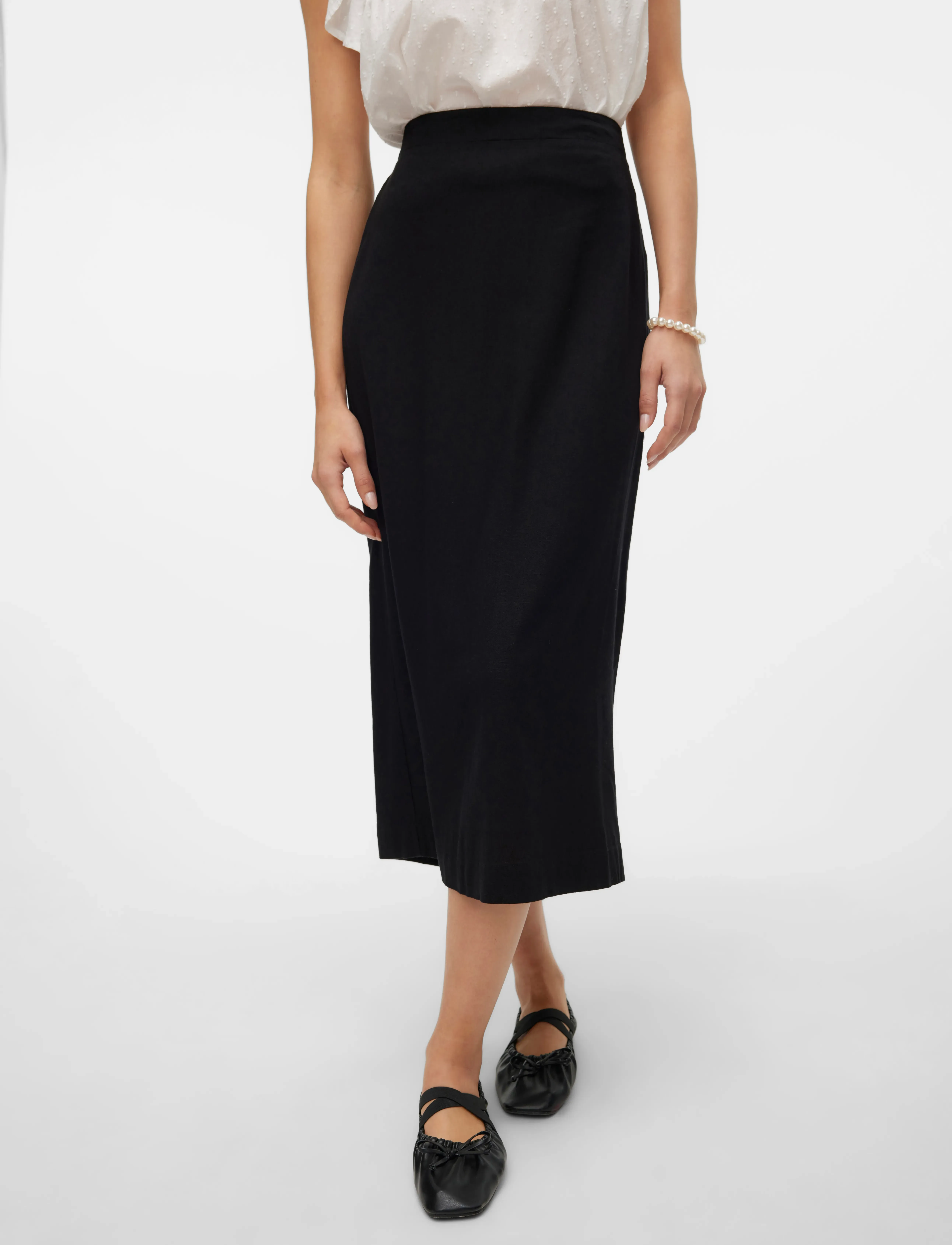 Vero Moda - VMMYMILO HW 7/8 SKIRT WVN GA - die niedrigsten preise - black - 4