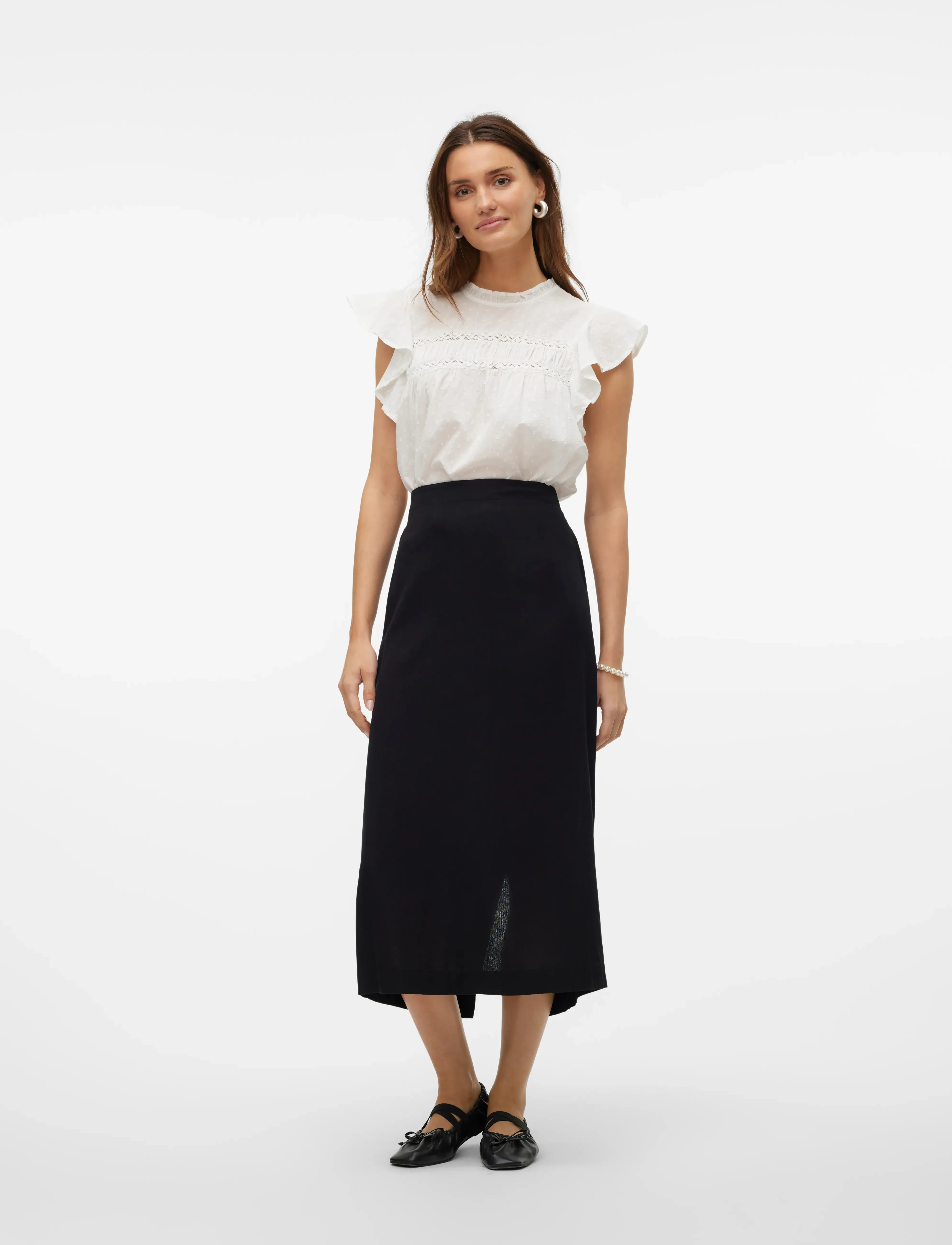 Vero Moda - VMMYMILO HW 7/8 SKIRT WVN GA - die niedrigsten preise - black - 5