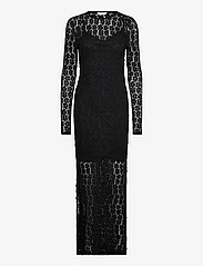 Vero Moda - VMIVANIA LS O-NECK ANKLE LACE DRESS VMA - sukienki koronkowe - black - 0
