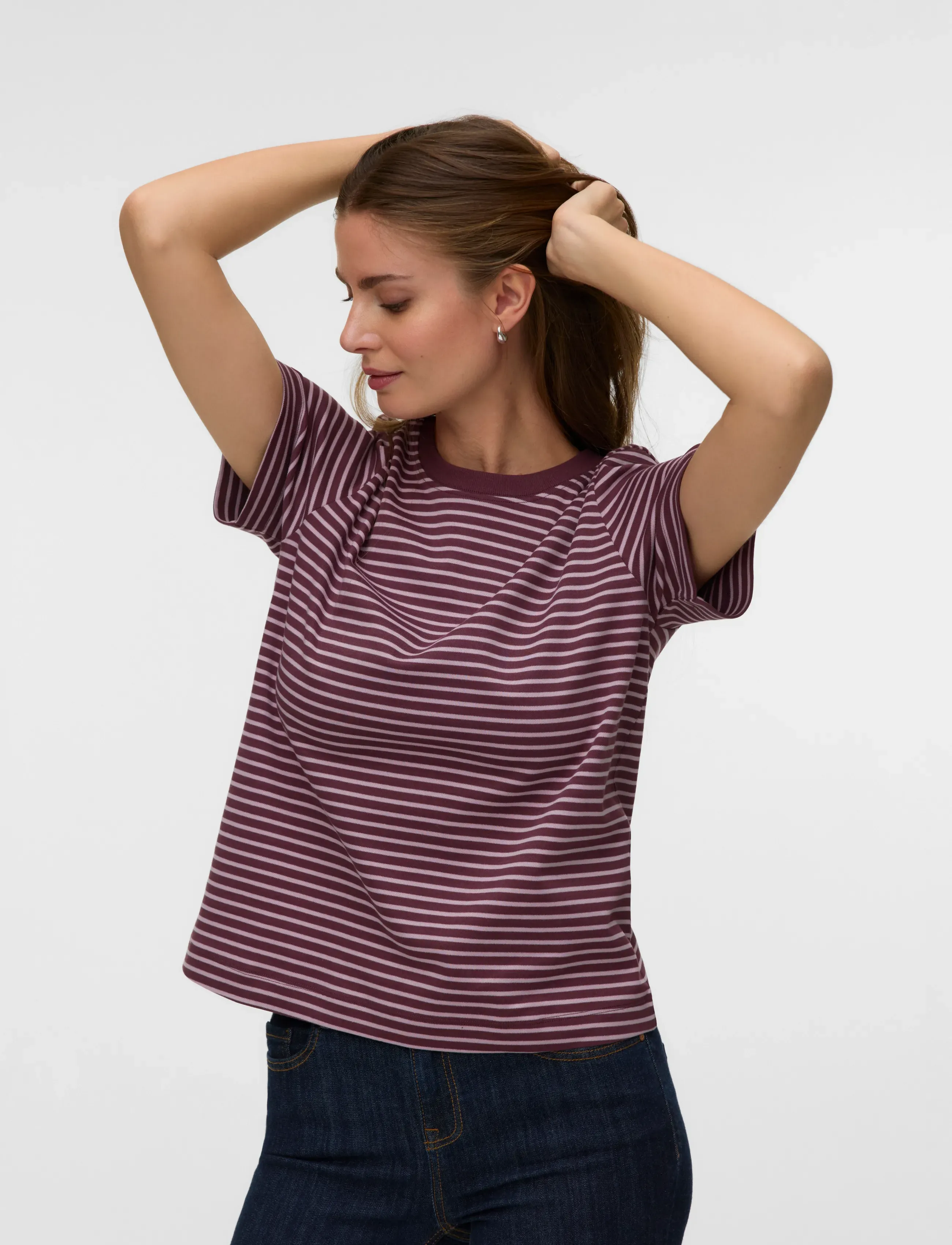 Vero Moda - AWJADA NAIMA SS O-NECK T-SHIRT NOOS - marškinėliai - catawba grape - 2