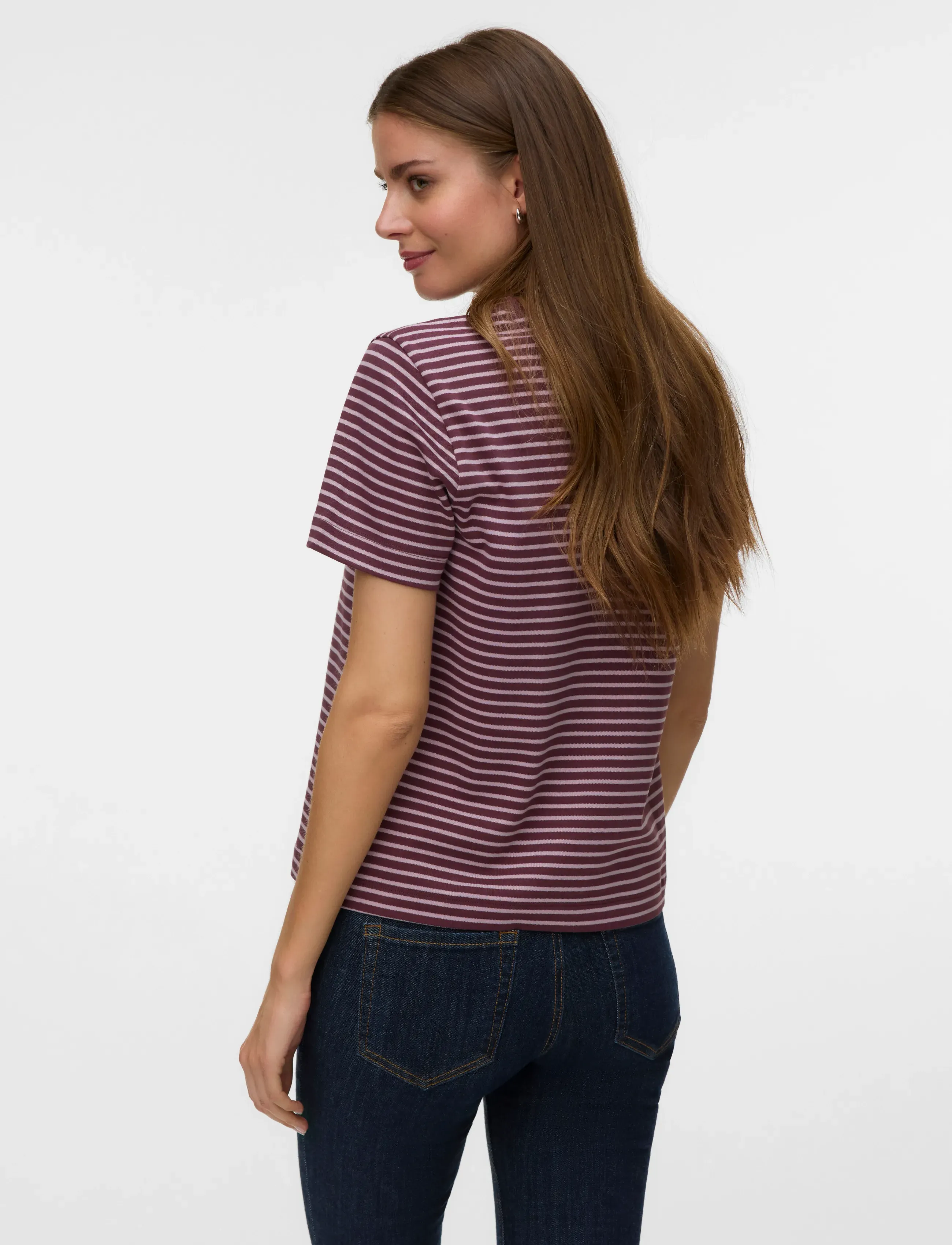 Vero Moda - AWJADA NAIMA SS O-NECK T-SHIRT NOOS - marškinėliai - catawba grape - 3