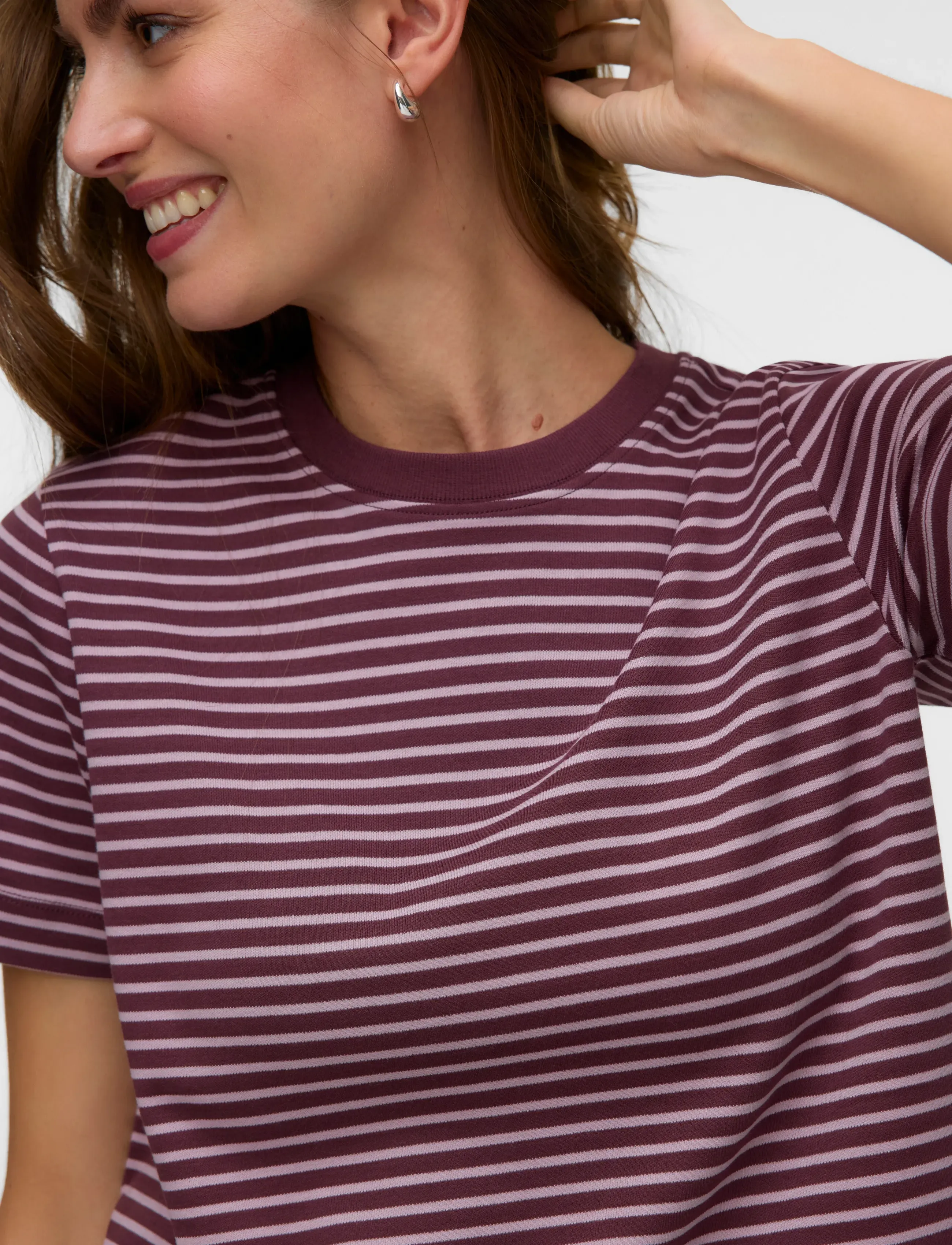 Vero Moda - AWJADA NAIMA SS O-NECK T-SHIRT NOOS - marškinėliai - catawba grape - 4