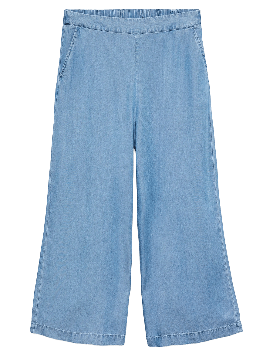 Vero Moda - VMBREE MR WIDE TENCEL CULOTTE GA NOOS - culotte püksid - medium blue denim - 1
