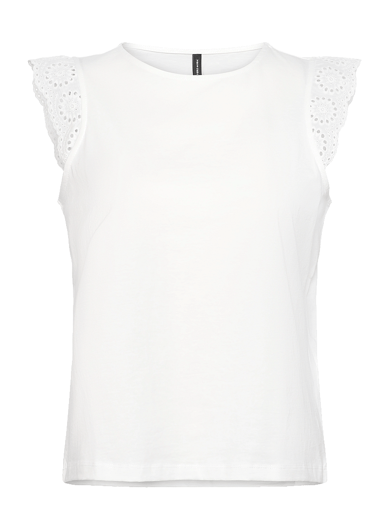 Vero Moda - VMEMILY SL GATHERING TOP JRS NOOS - Ærmeløse bluser - snow white - 1