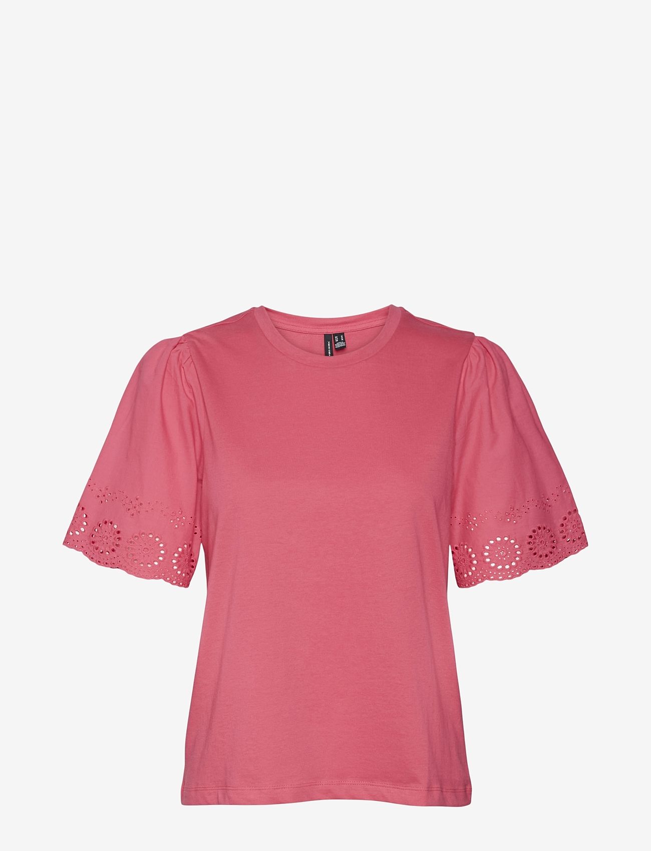 Vero Moda - VMEMILY SS O-NECK TOP JRS GA - t-shirts - raspberry sorbet - 0