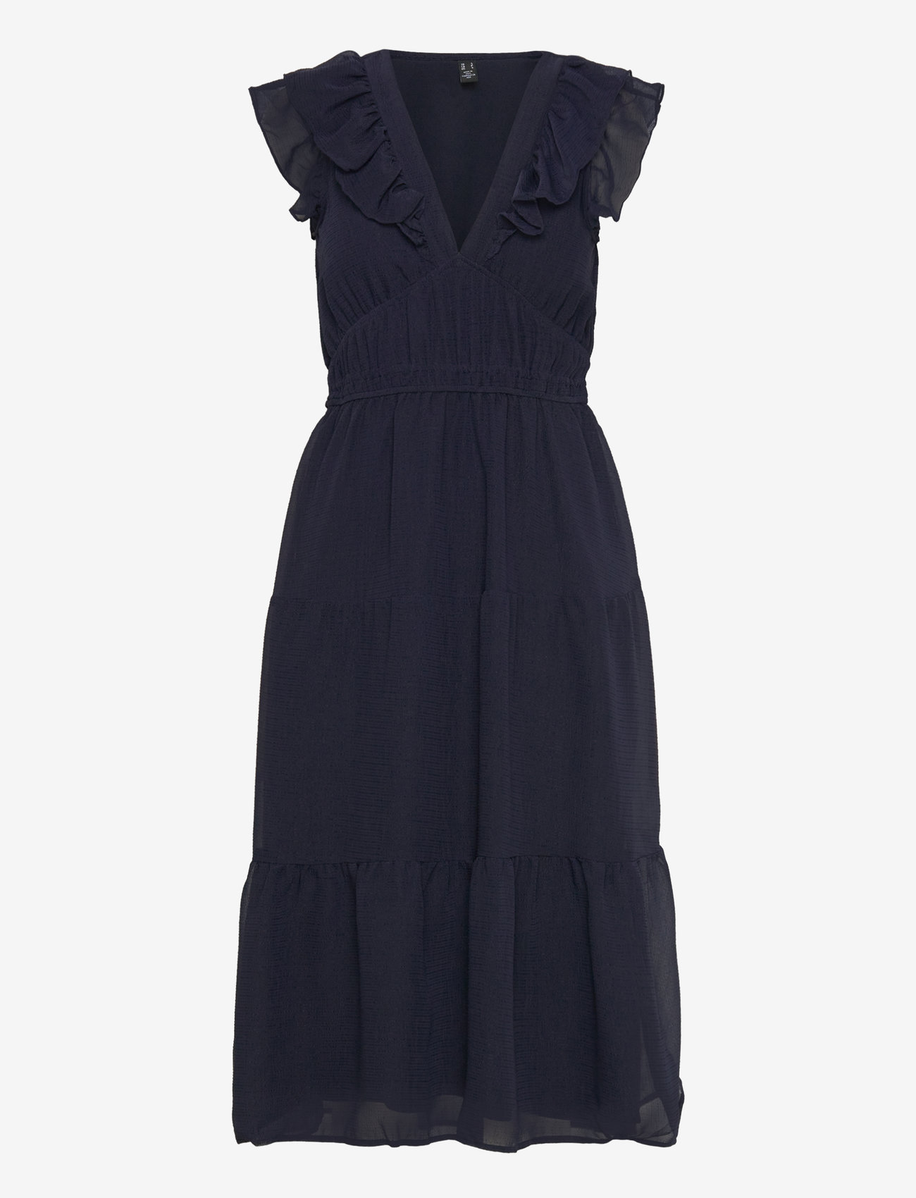 Vero Moda - VMEMILIE CAPSLEEVE CALF DRESS WVN CE - sommerkleider - navy blazer - 1