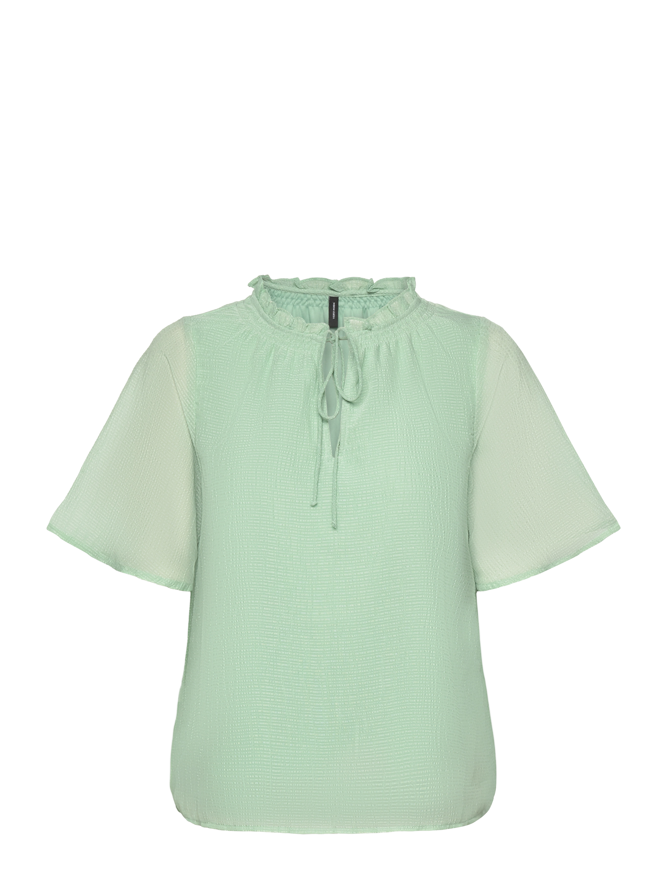 Vero Moda VMEMILIE SS TOP WVN CE - Kortærmede bluser - SILT GREEN / green