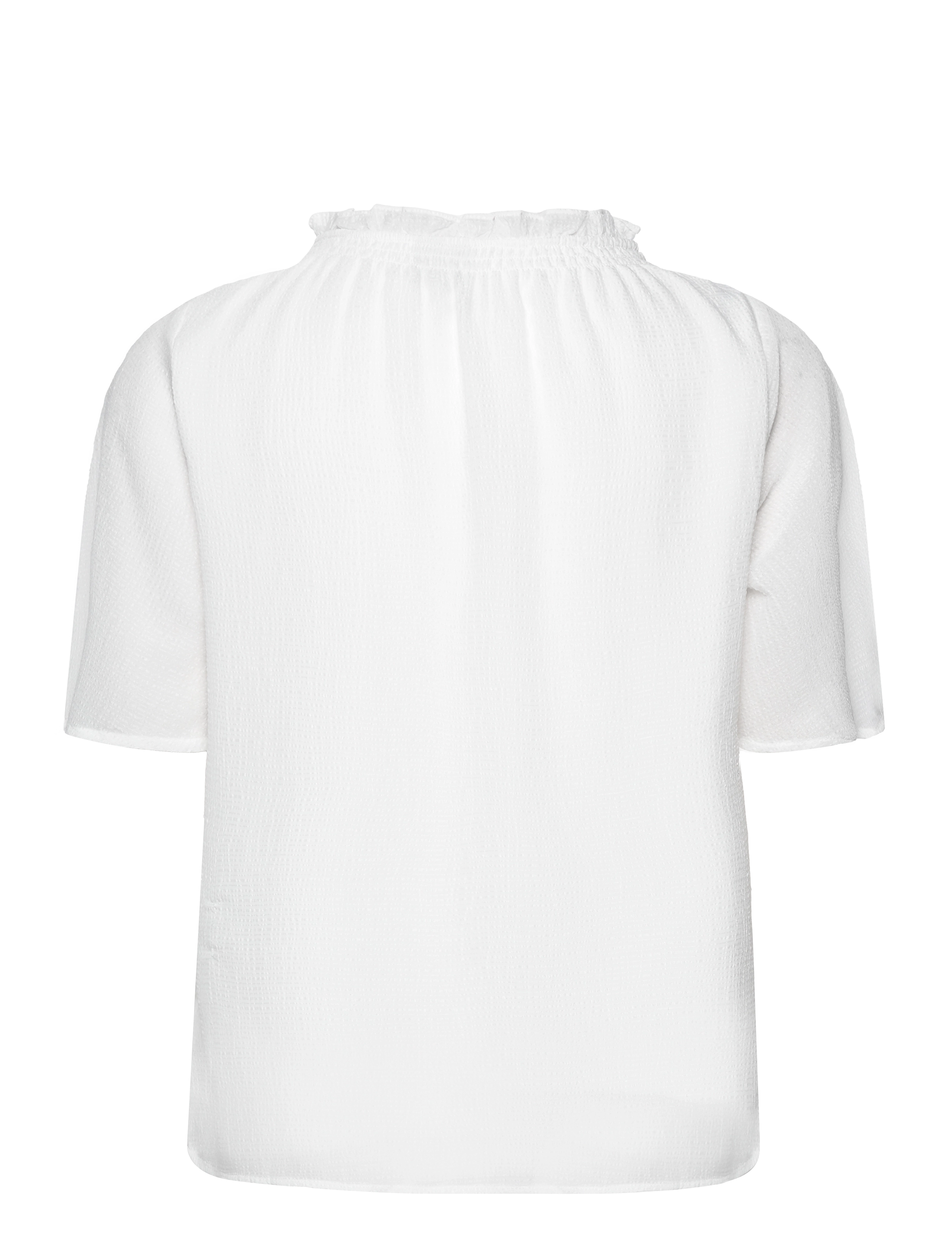 Vero Moda - VMEMILIE SS TOP WVN CE - kurzämlige blusen - snow white - 1