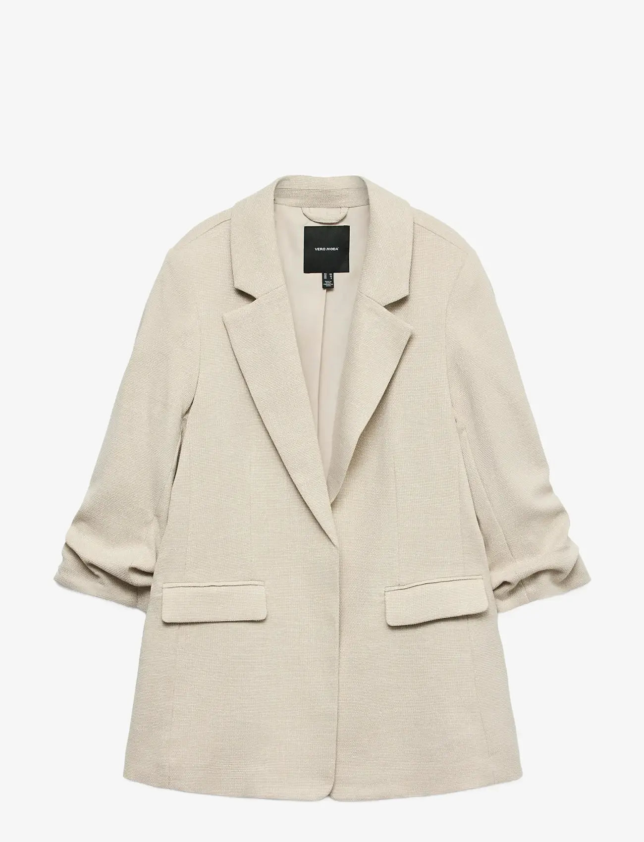 Vero Moda - VMFRIDA 3/4 REGULAR BLAZER NOOS - enkeltradede blazere - oatmeal - 1