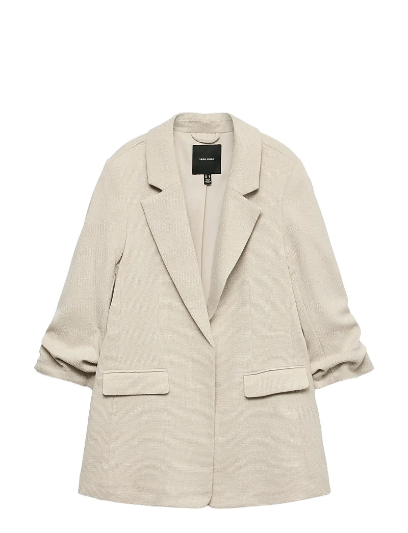 Vero Moda - VMFRIDA 3/4 REGULAR BLAZER NOOS - enkeltradede blazere - oatmeal - 1