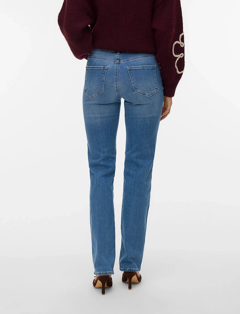 Vero Moda - VMFLASH MR STRAIGHT JEANS LI347 GA NOOS - sirge säärega teksad - medium blue denim - 3