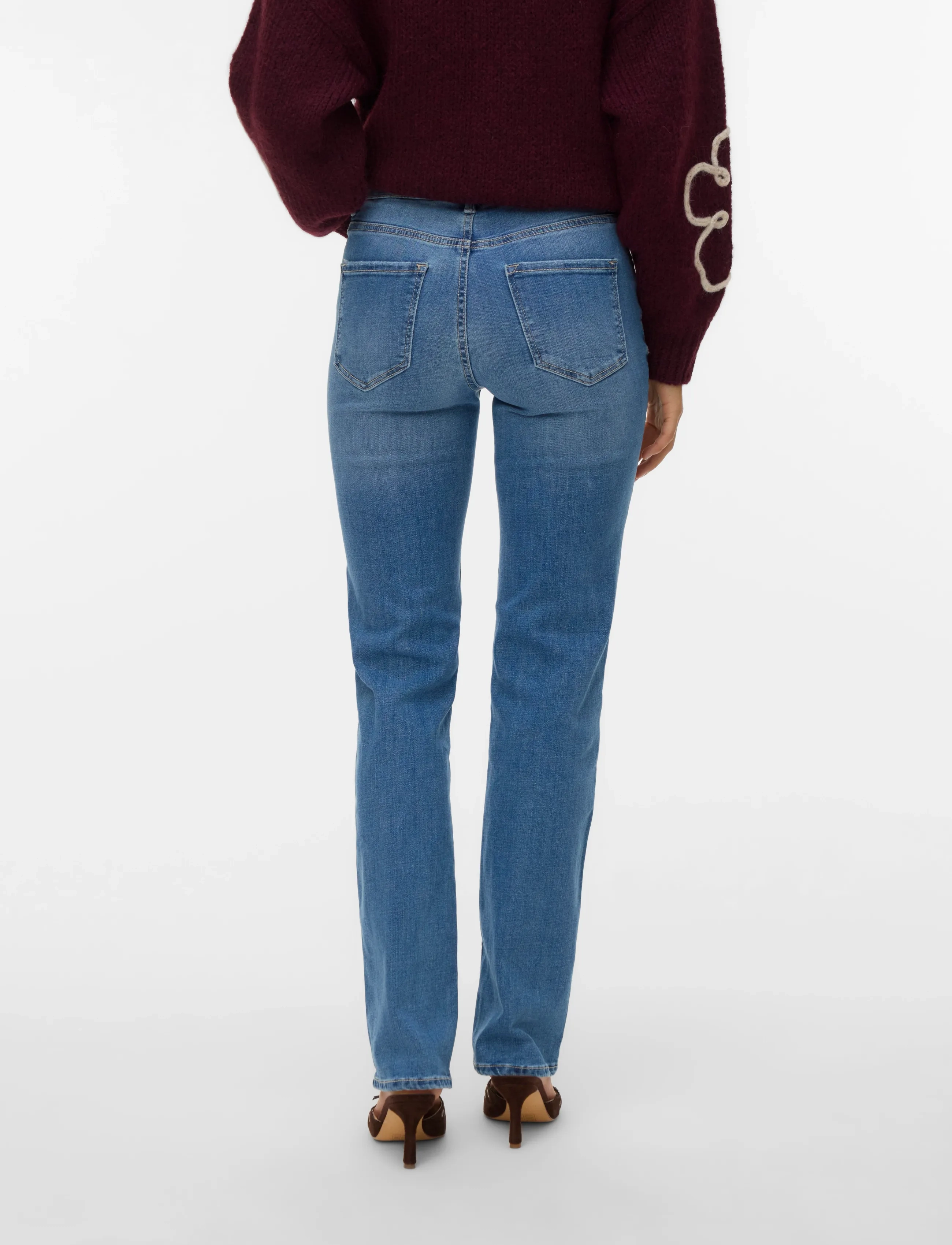 Vero Moda - VMFLASH MR STRAIGHT JEANS LI347 GA NOOS - straight jeans - medium blue denim - 3