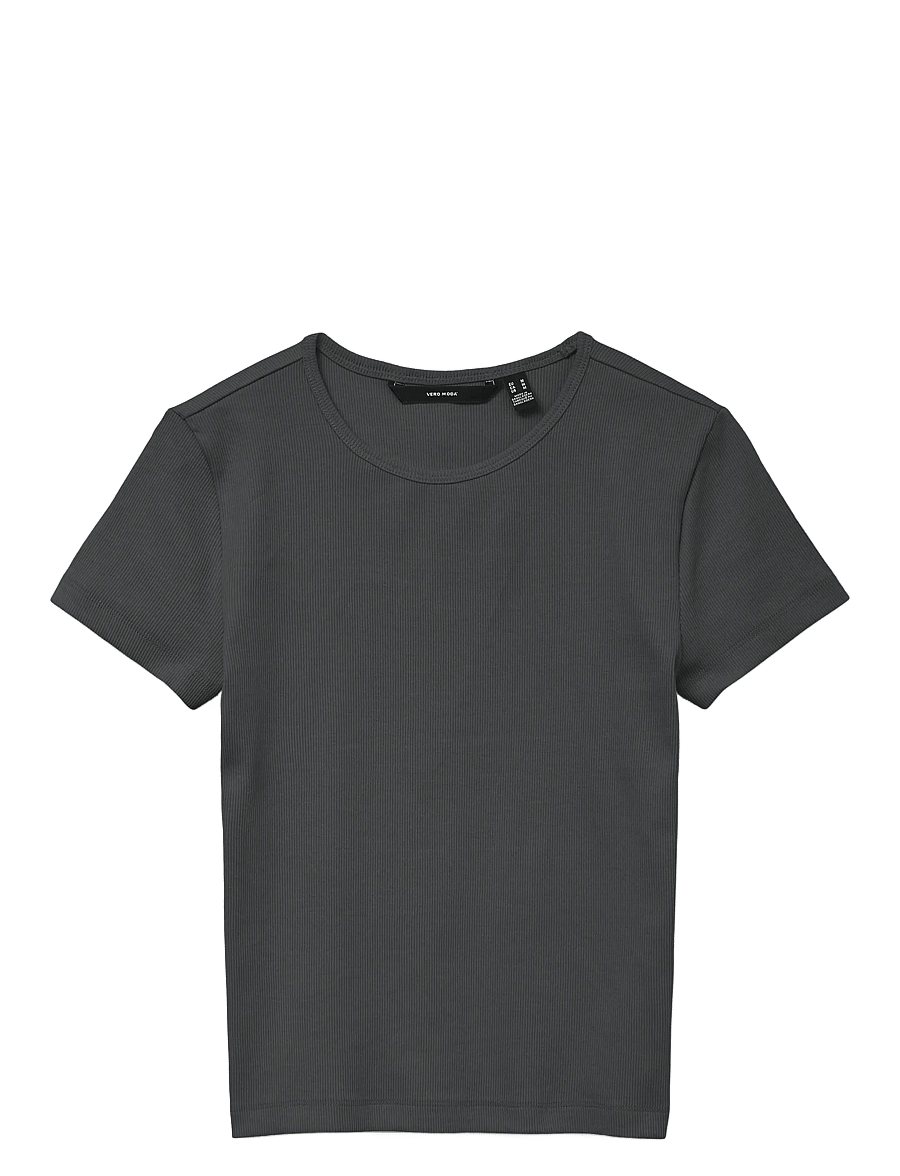 Vero Moda - VMCHLOE SS SHORT TOP JRS NOOS - t-särgid - asphalt - 1