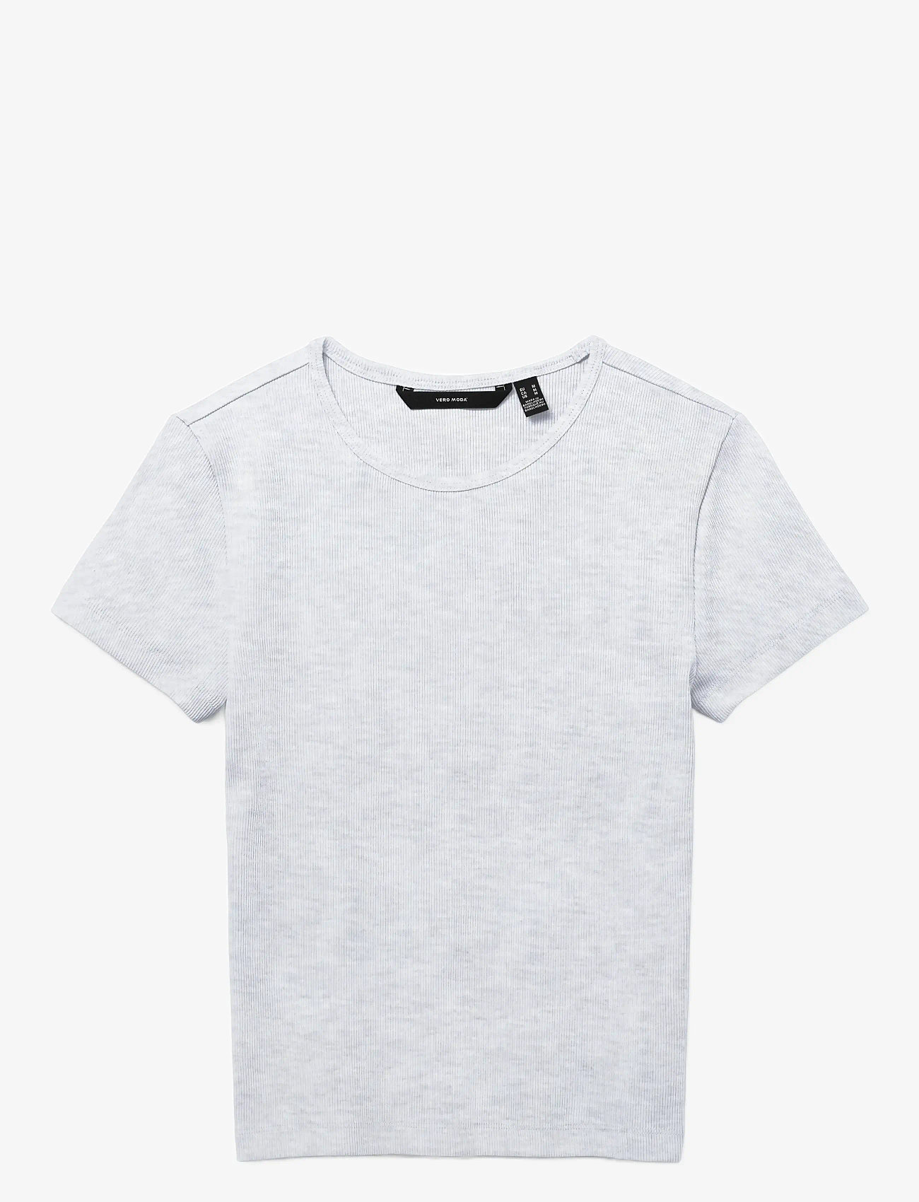 Vero Moda - VMCHLOE SS SHORT TOP JRS NOOS - t-shirts - light grey melange - 1