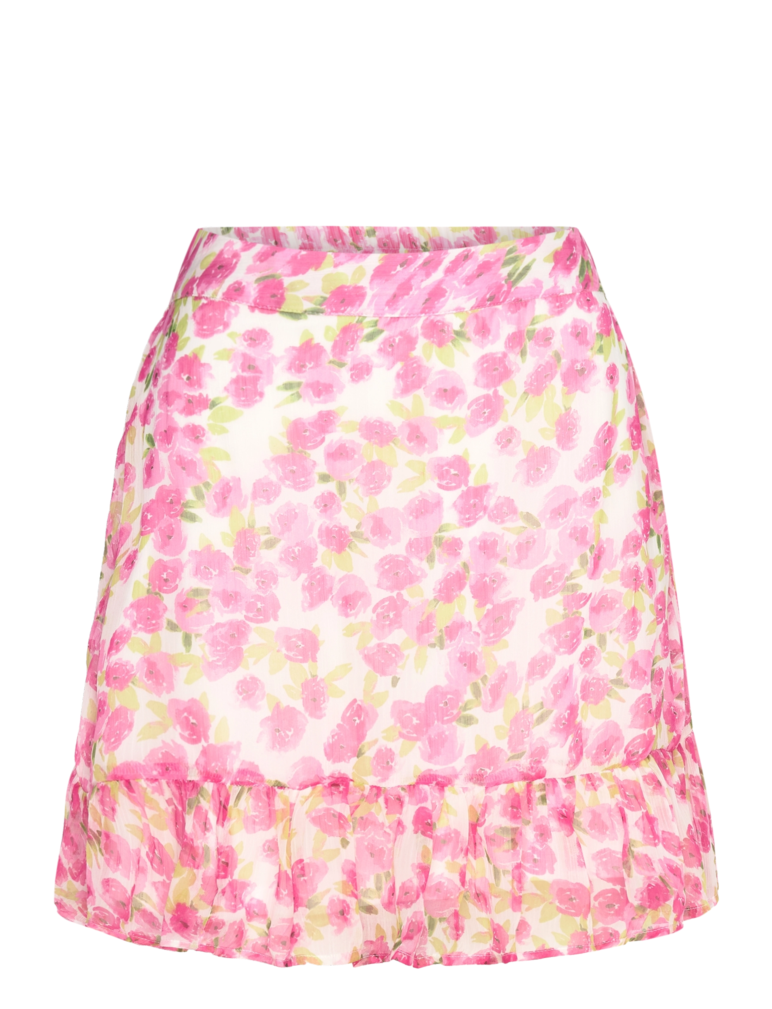 Vero Moda VMSMILLA H/W SHORT SKIRT WVN GA - Röcke - SNOW WHITE / pink/rose
