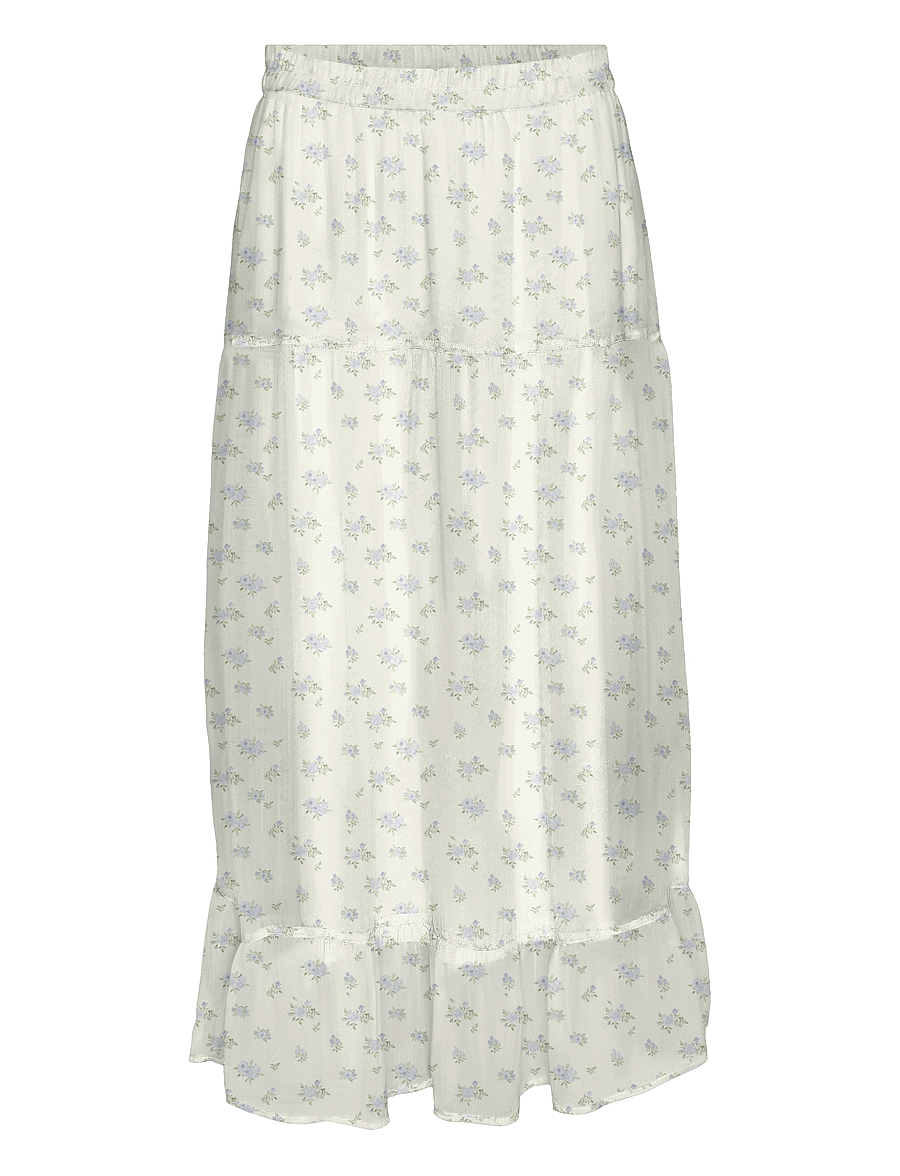 Vero Moda - VMSMILLA H/W ANKLE SKIRT WVN GA - midi kjolar - bright white - 0