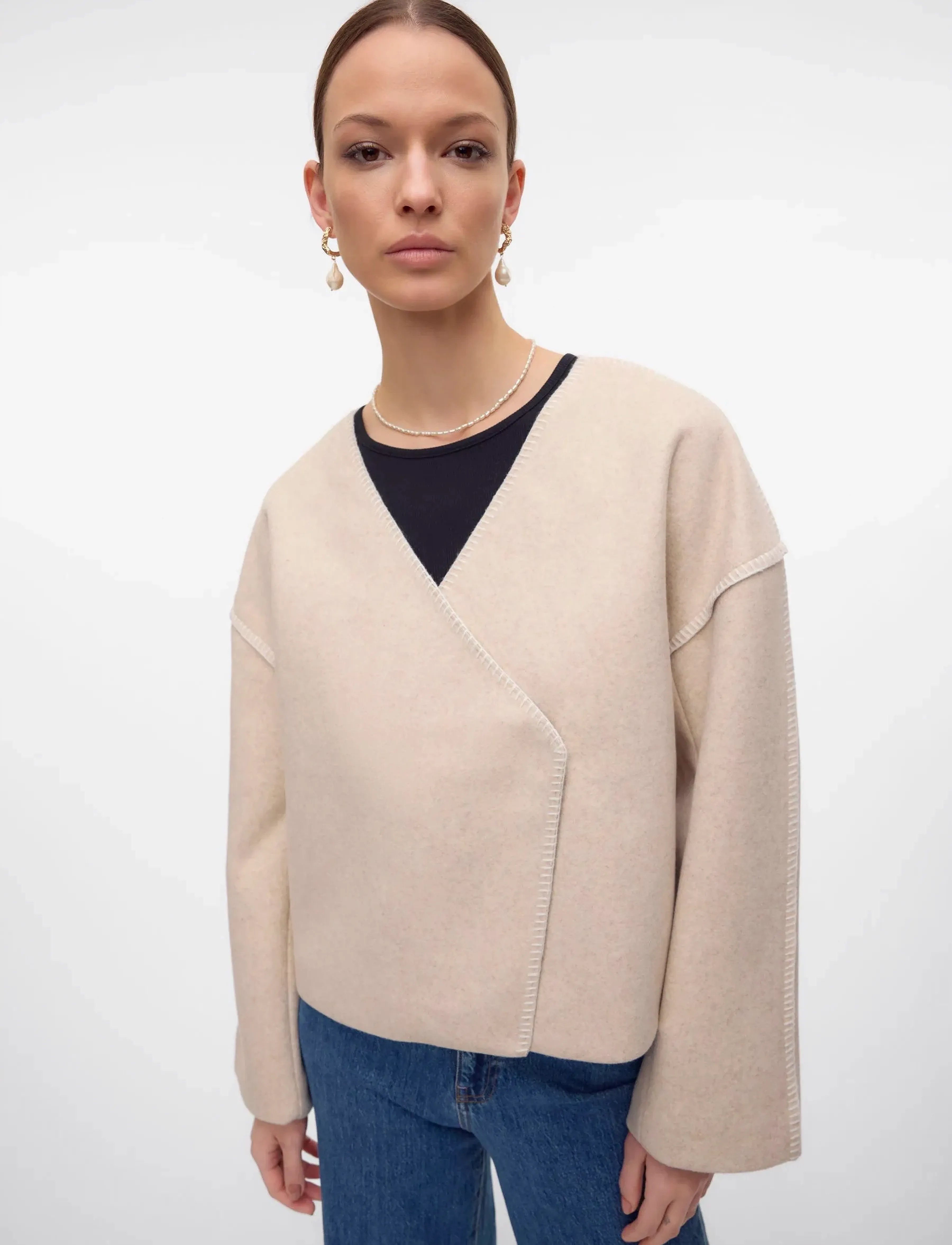 Vero Moda - VMNORMA LS JACKET VMA - ulkovaatteet - summer sand - 4