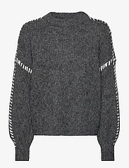 Vero Moda - VMZEN LS O-NECK PULLOVER GA EXP - sweaters - dark grey melange - 0